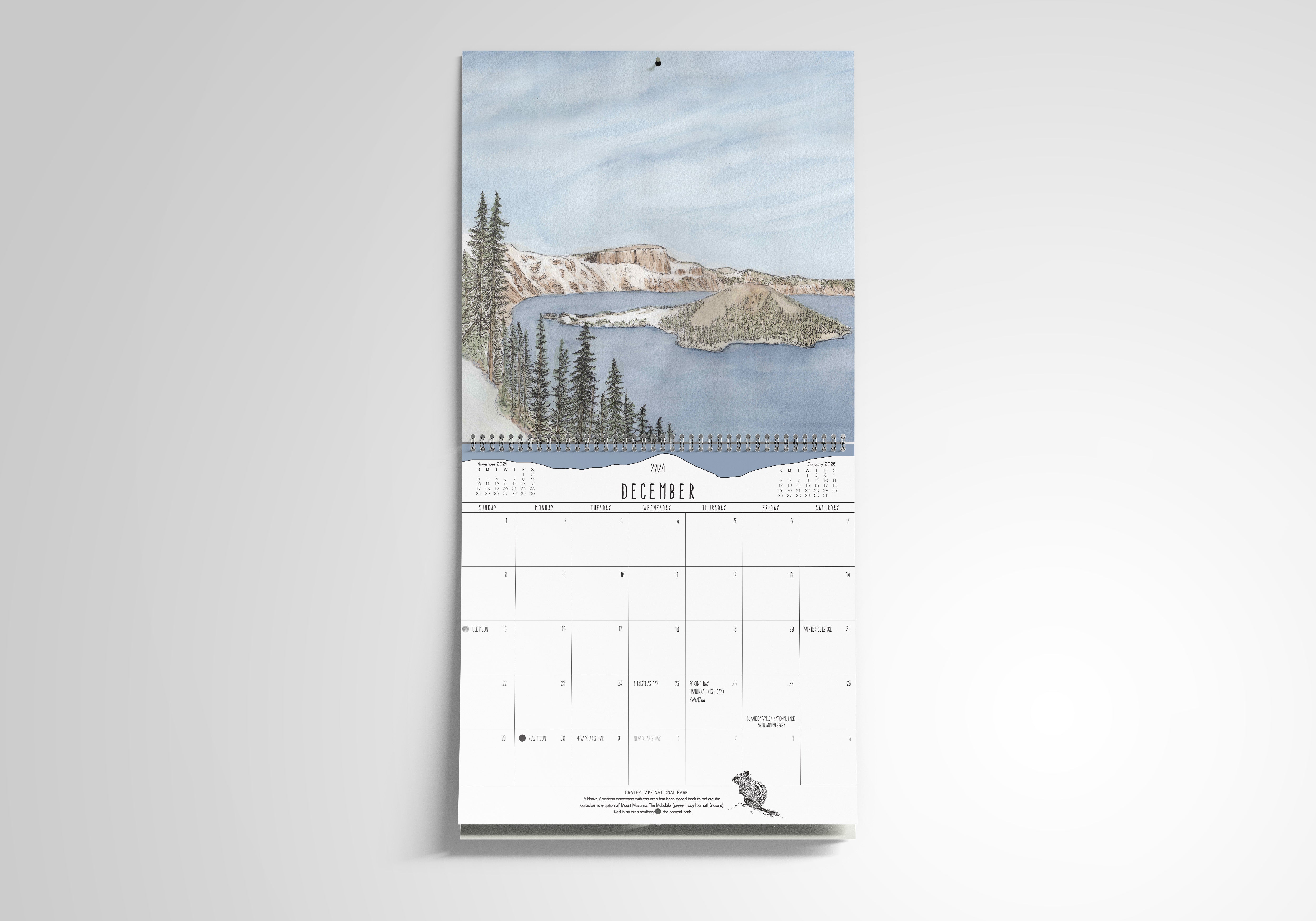 2024 National Park Wall Calendar