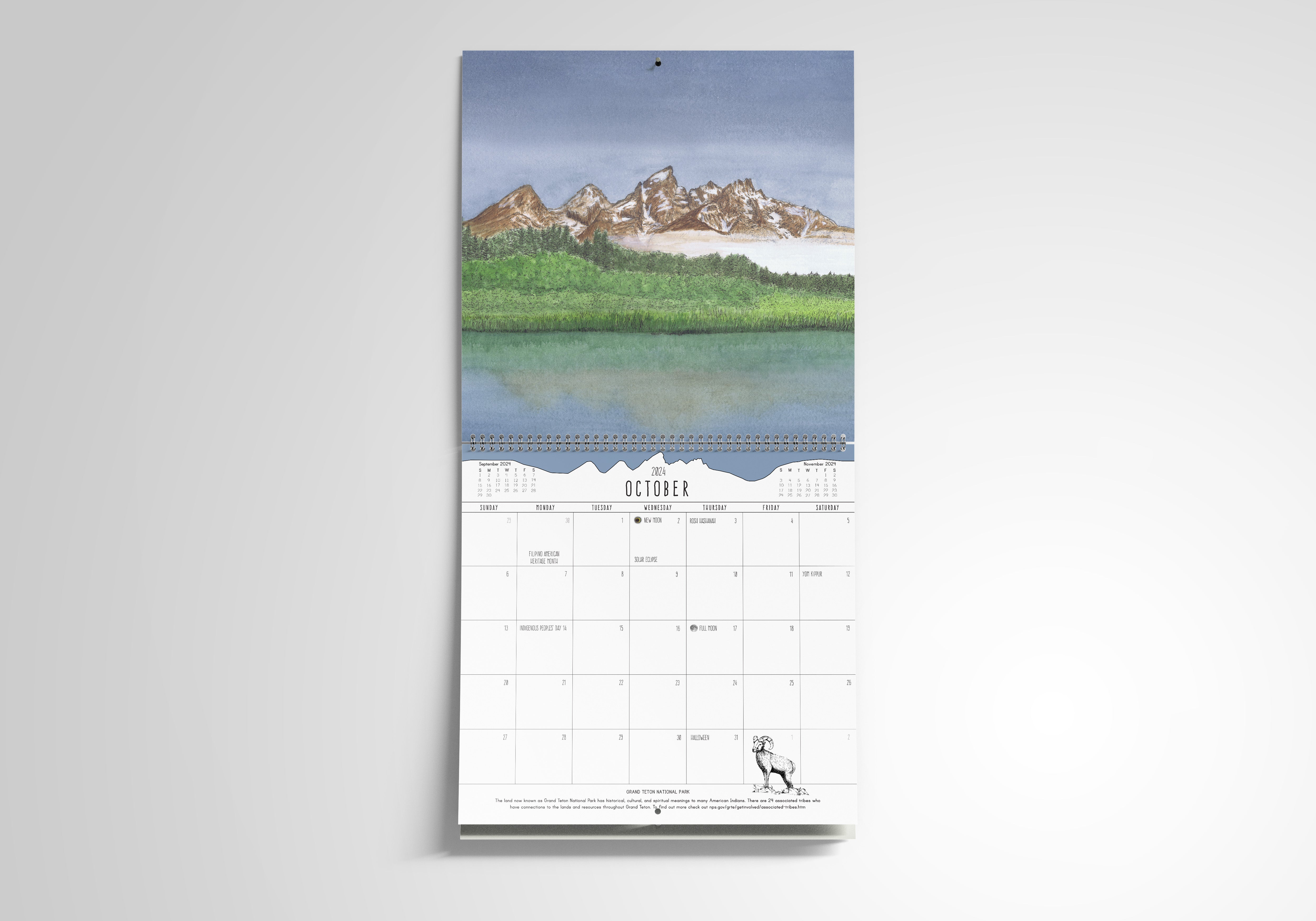2024 National Park Wall Calendar