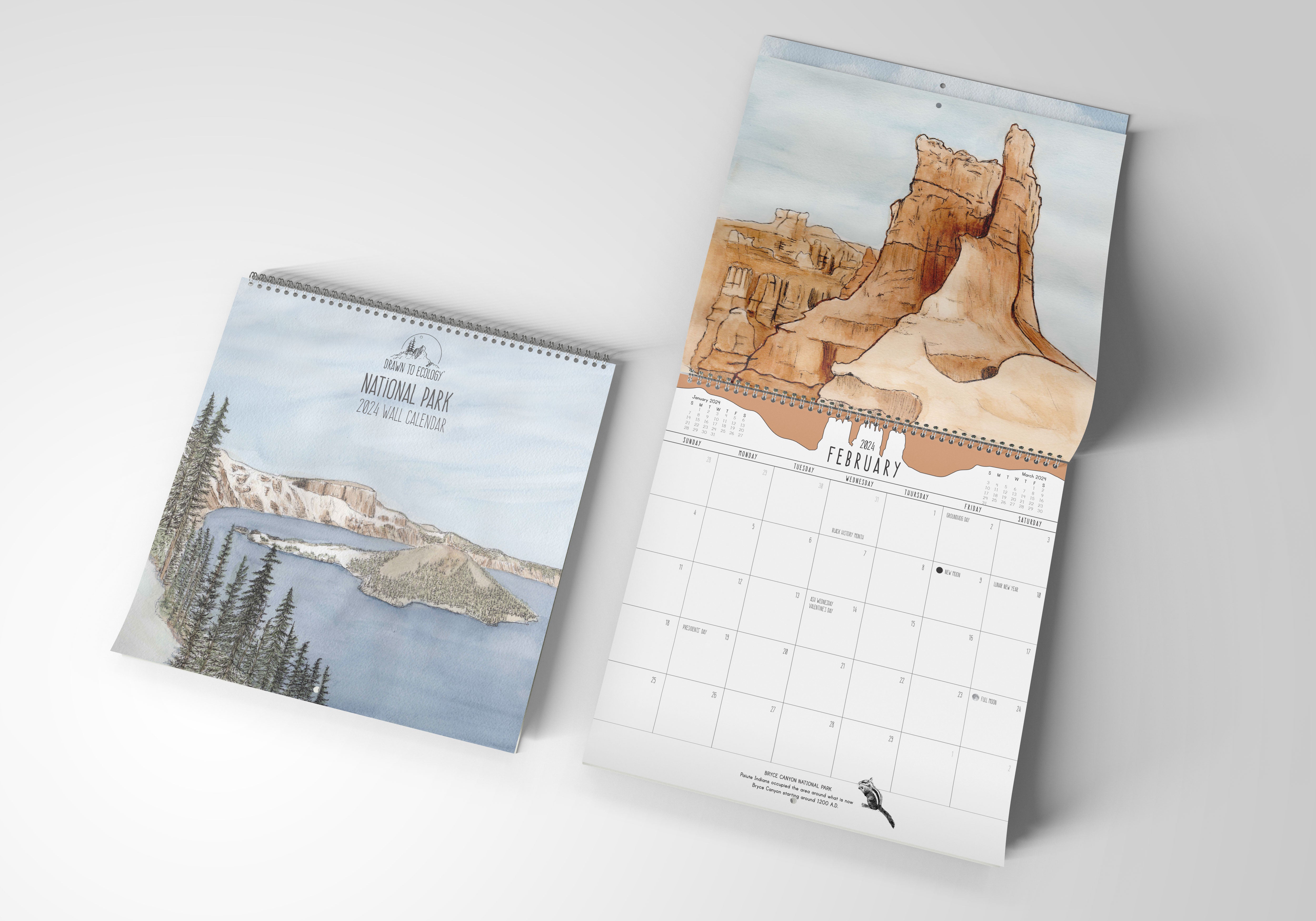 2024 National Park Wall Calendar