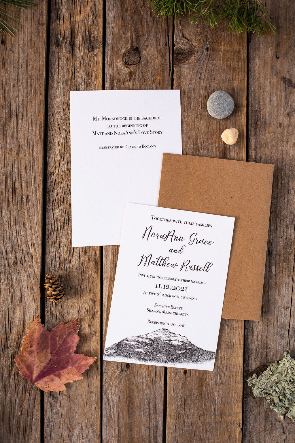 Monadnock Wedding  Invitation
