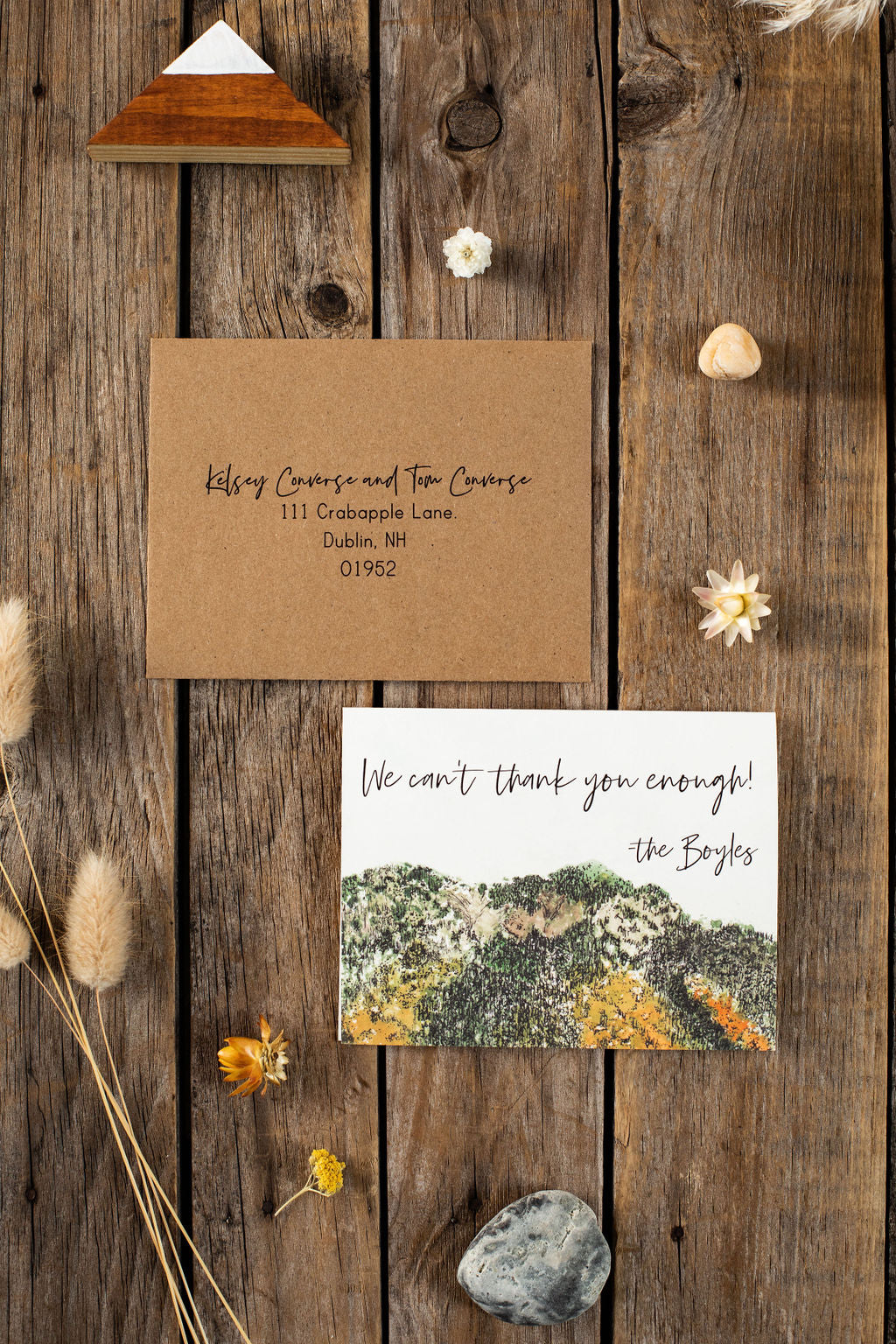 Fall Mountains Thank You Card