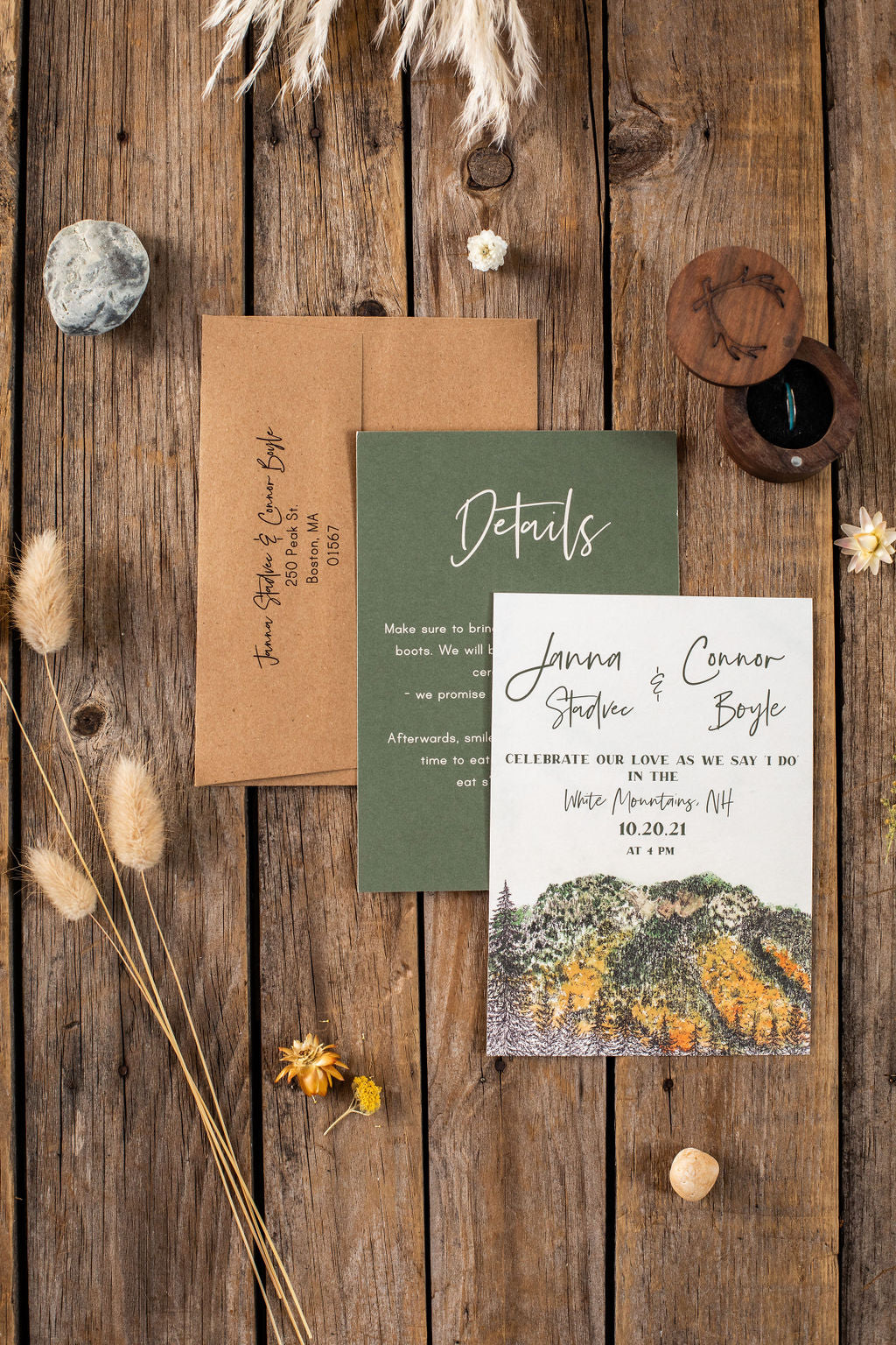 Fall Mountains Invitation
