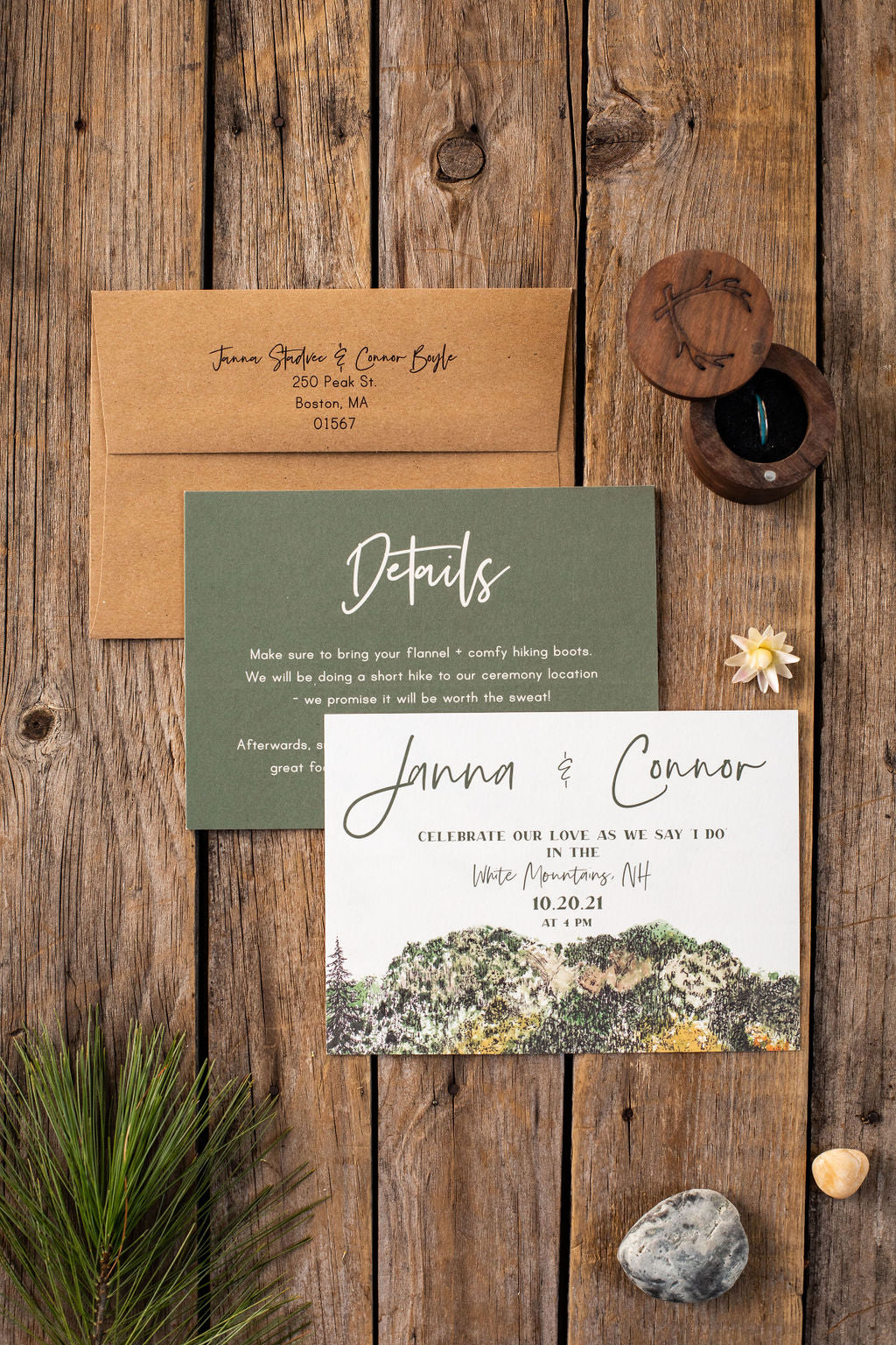 Fall Mountains Invitation