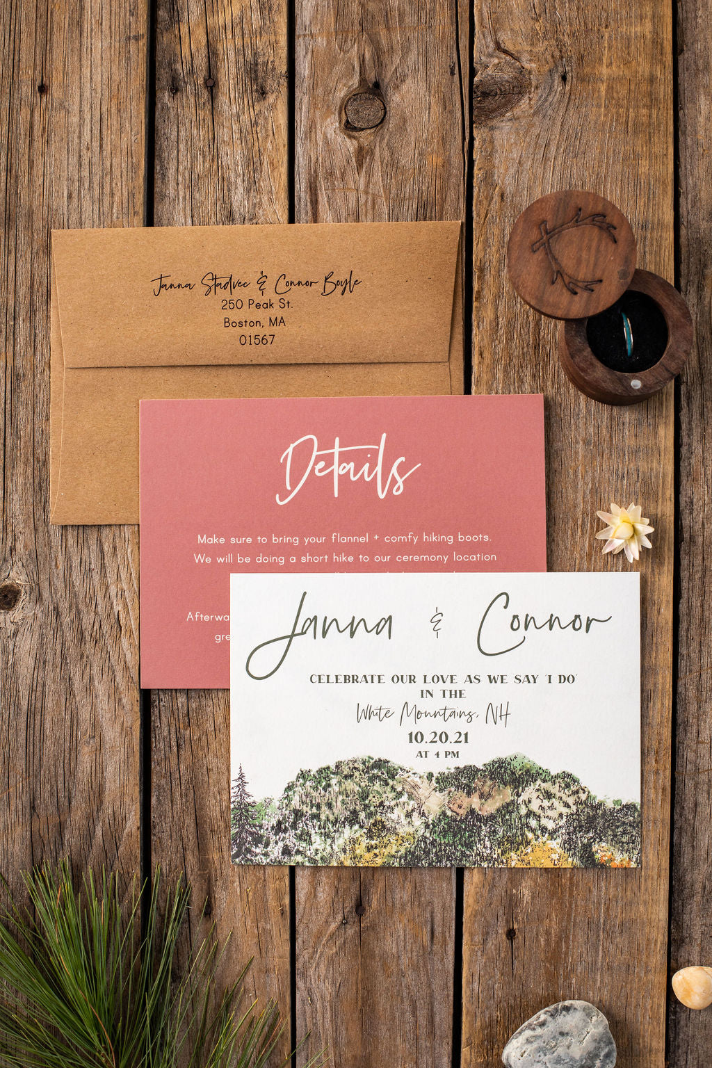 Fall Mountains Invitation