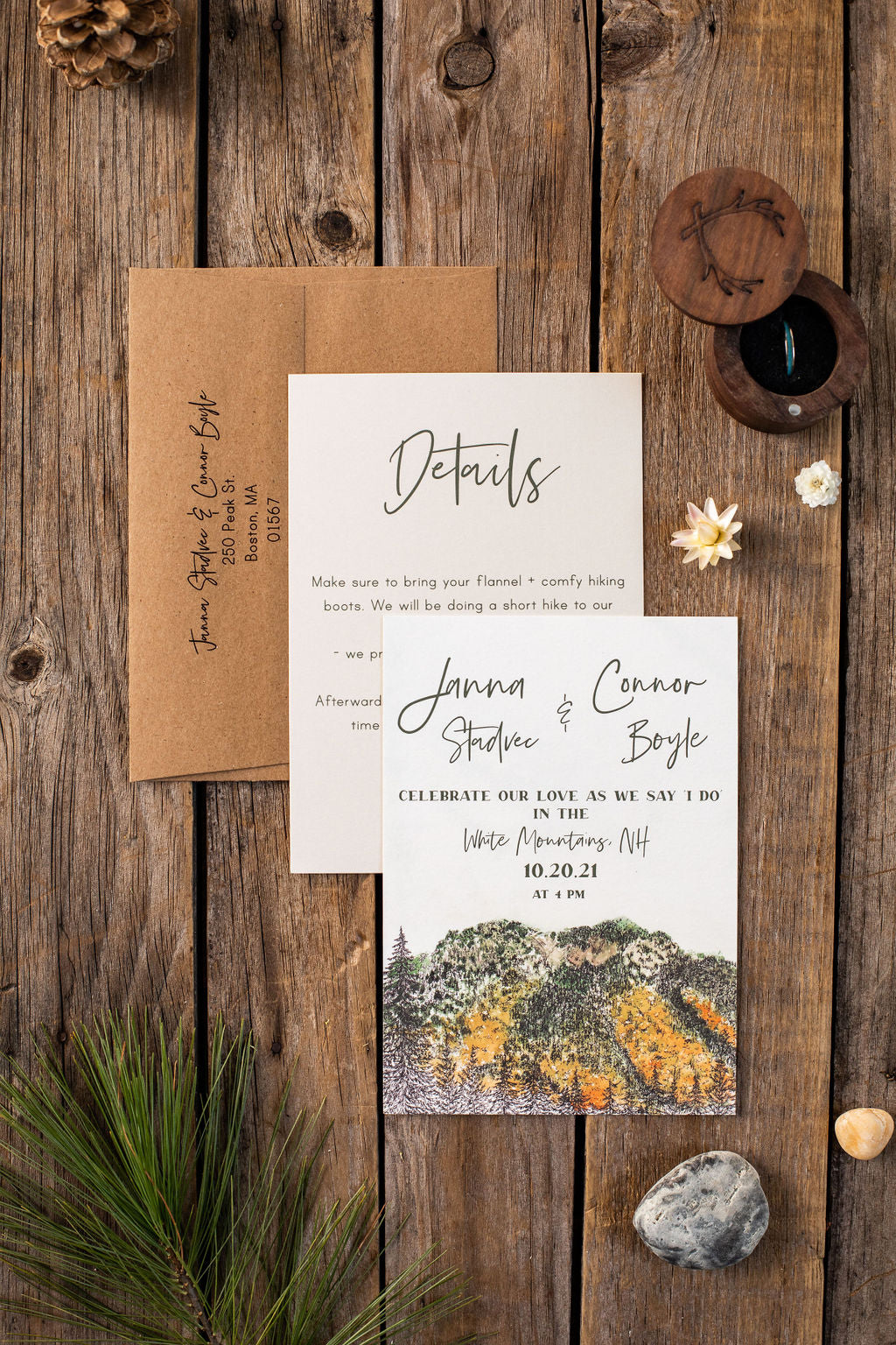 Fall Mountains Invitation