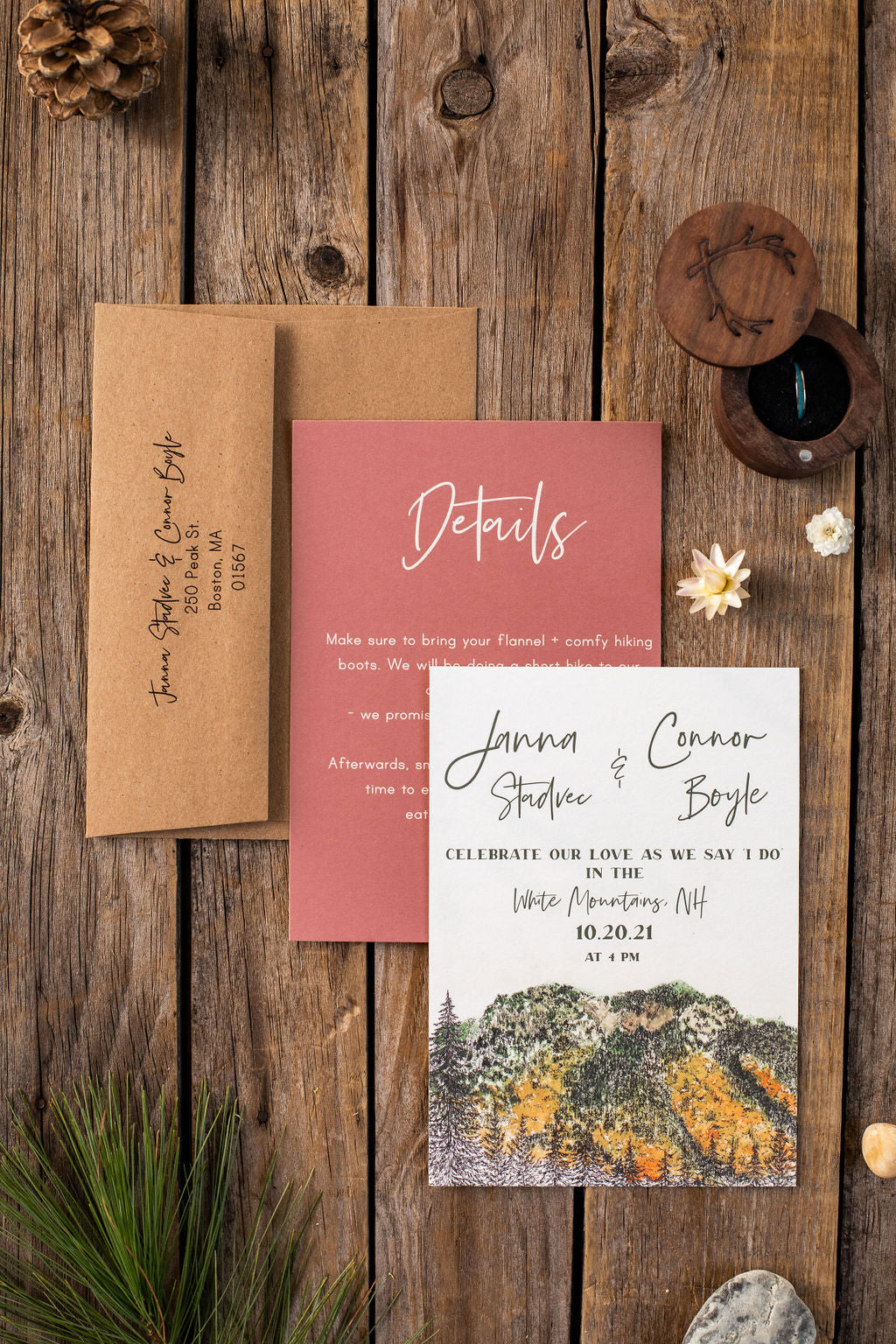 Fall Mountains Invitation