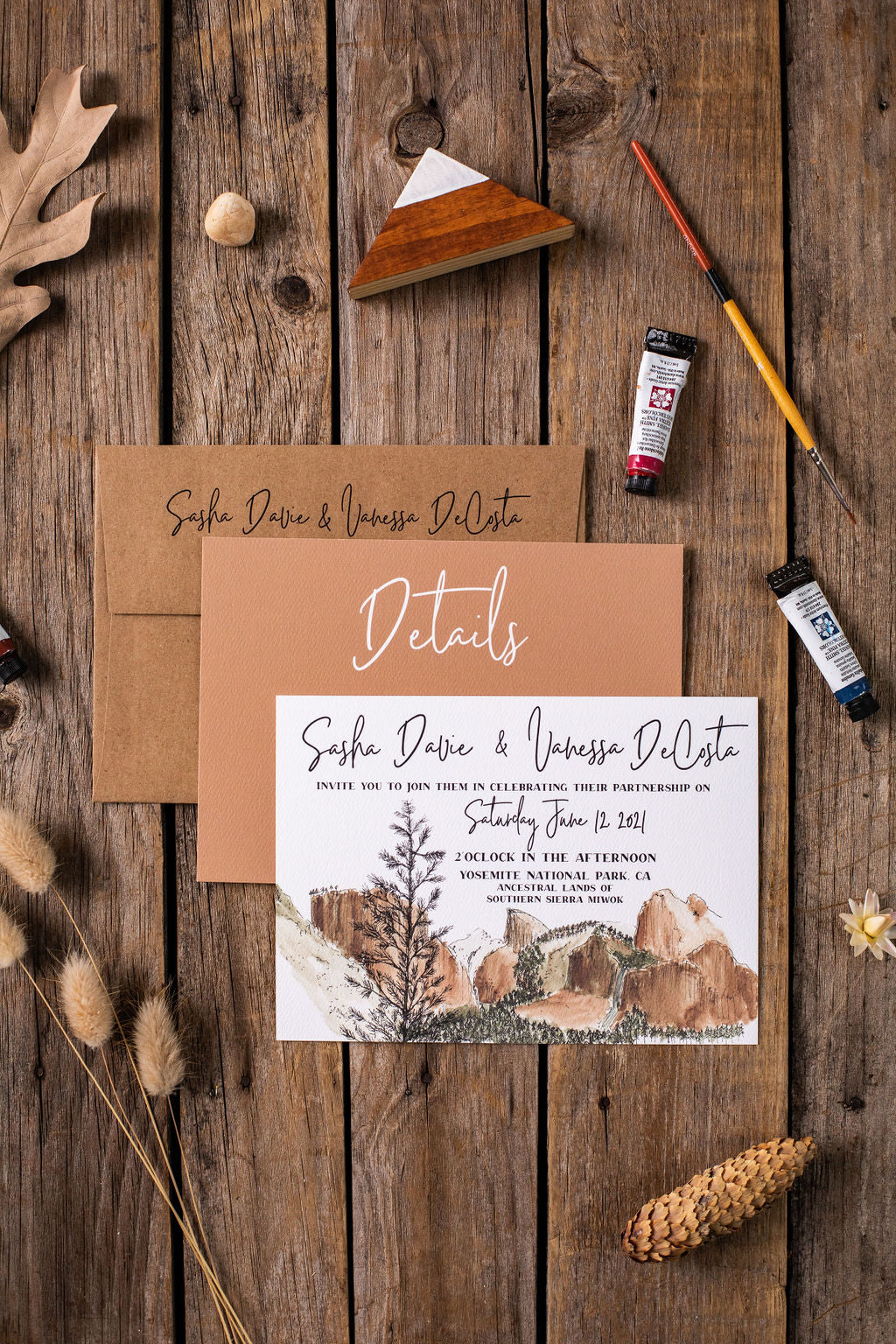 Yosemite Semi-Custom Wedding and Elopement Invitation