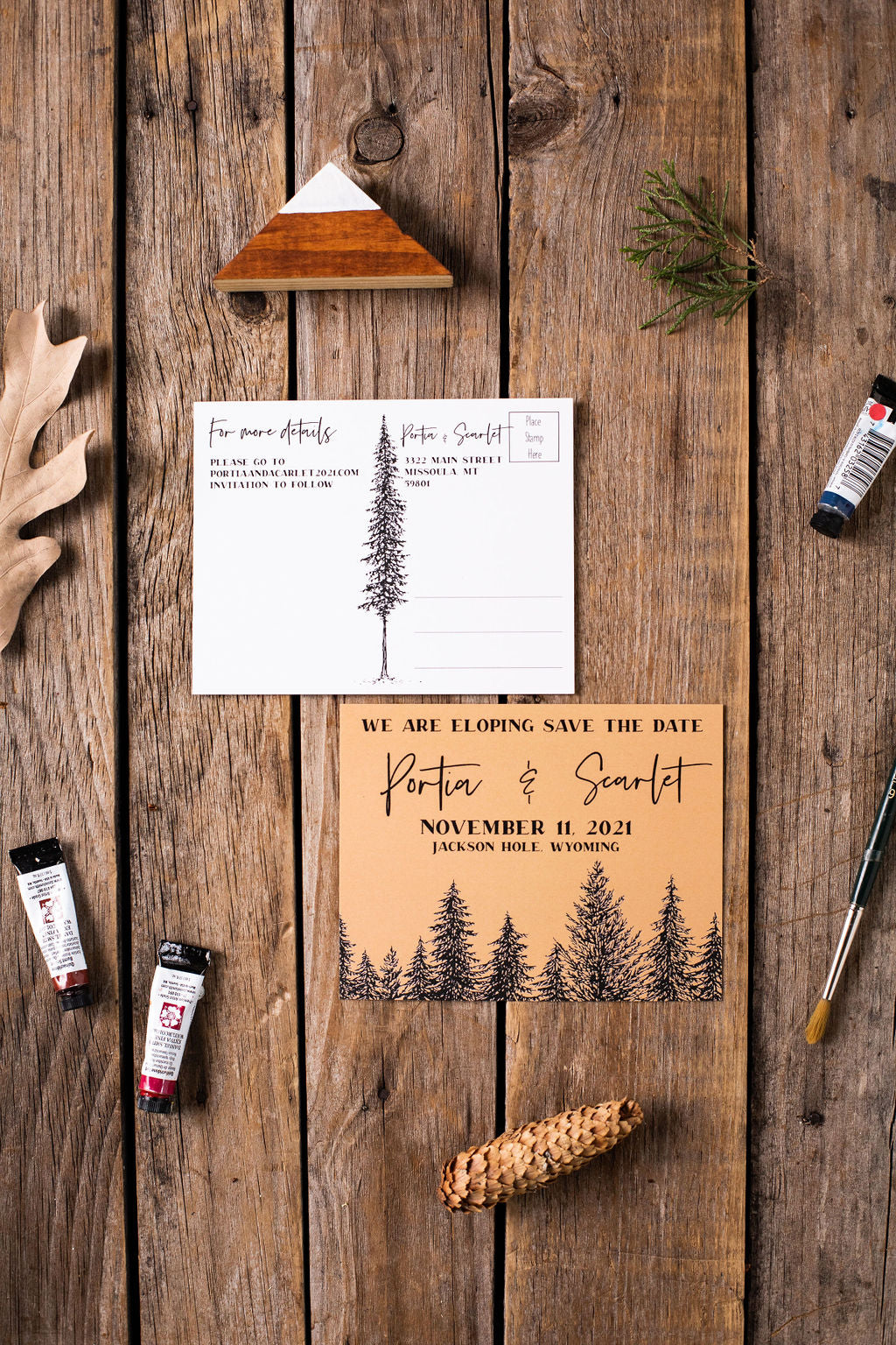 River Sunset Elopement Announcement