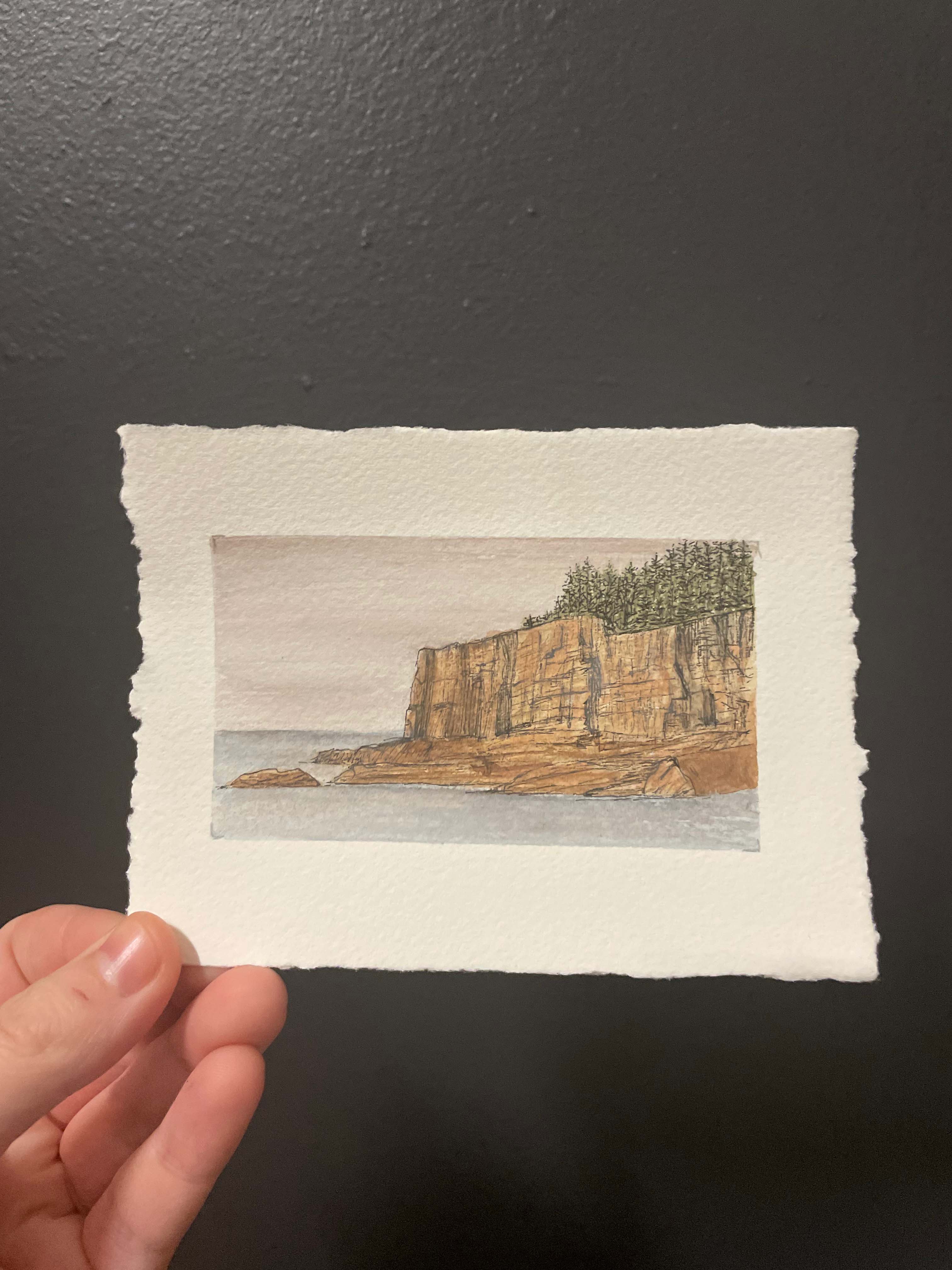 Acadia National Park Mini Watercolor Original