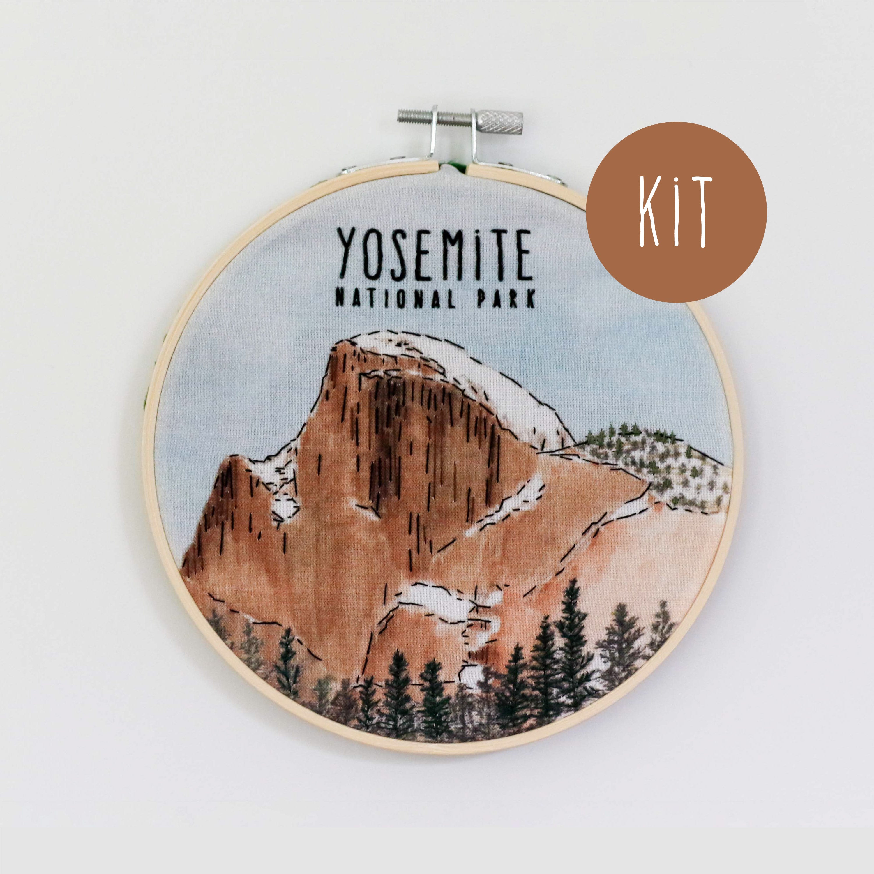 DIY Yosemite Half Dome Embroidery Kit