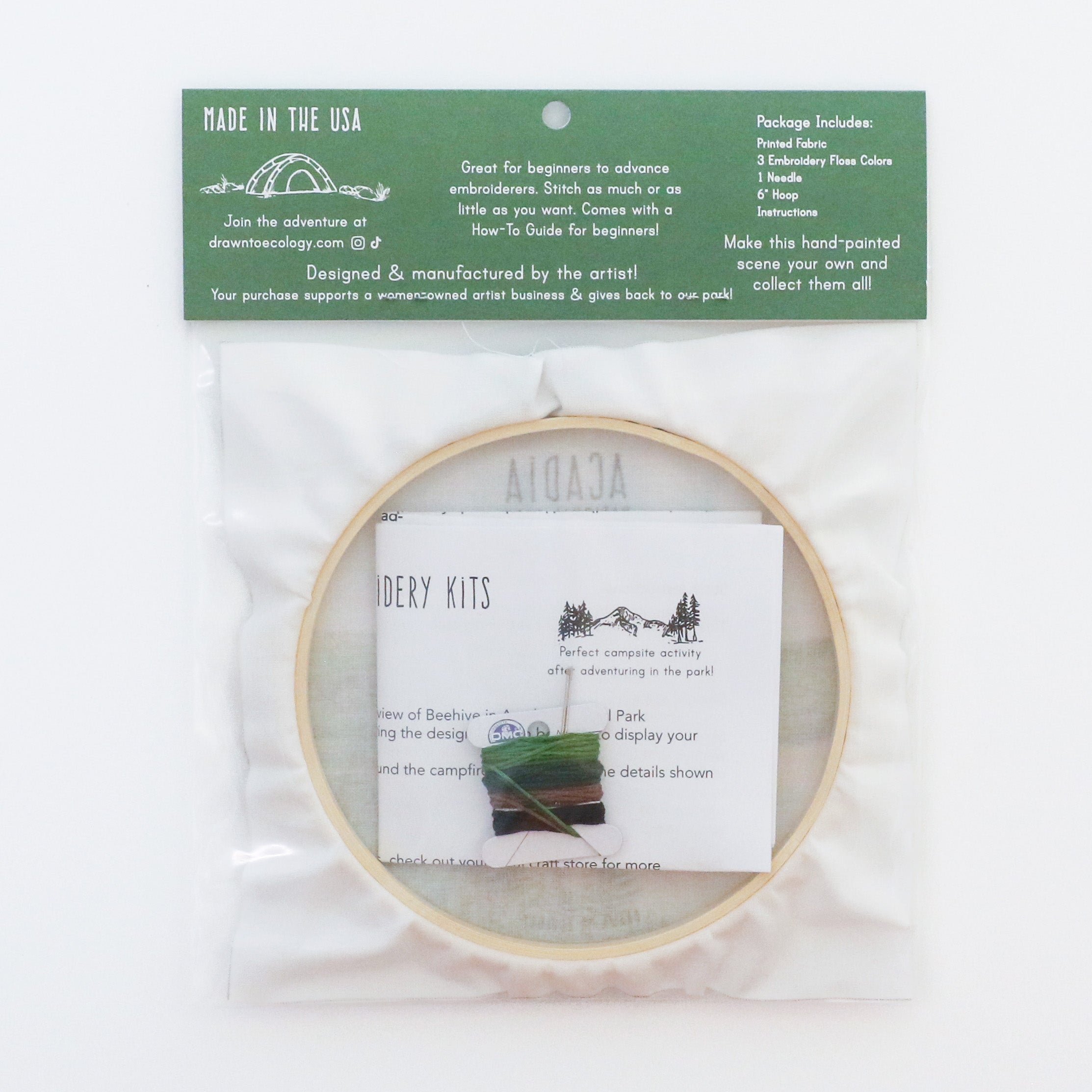 DIY Acadia National Park Embroidery Kit