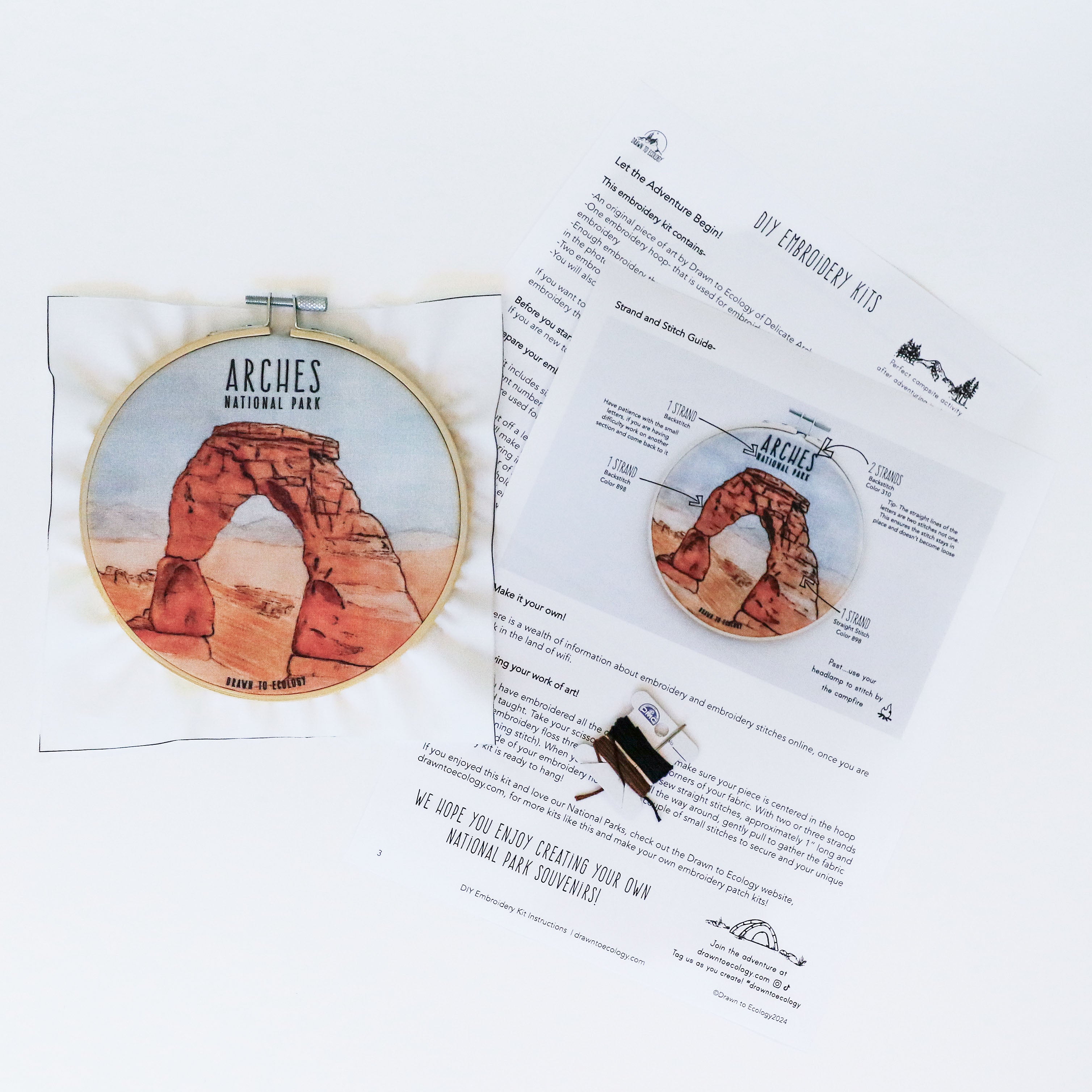DIY Delicate Arch Embroidery Kit