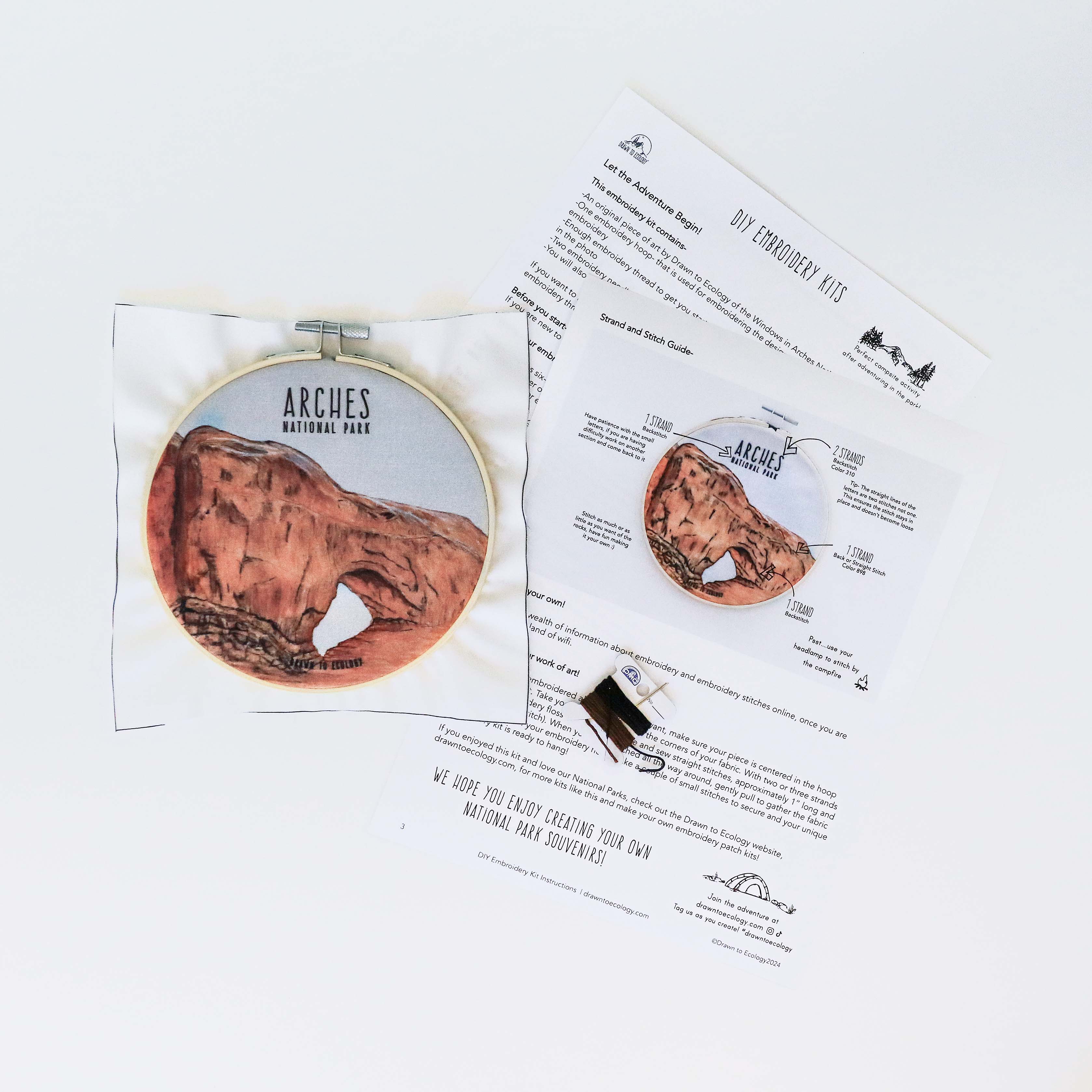 DIY Arches National Park Window Embroidery Kit