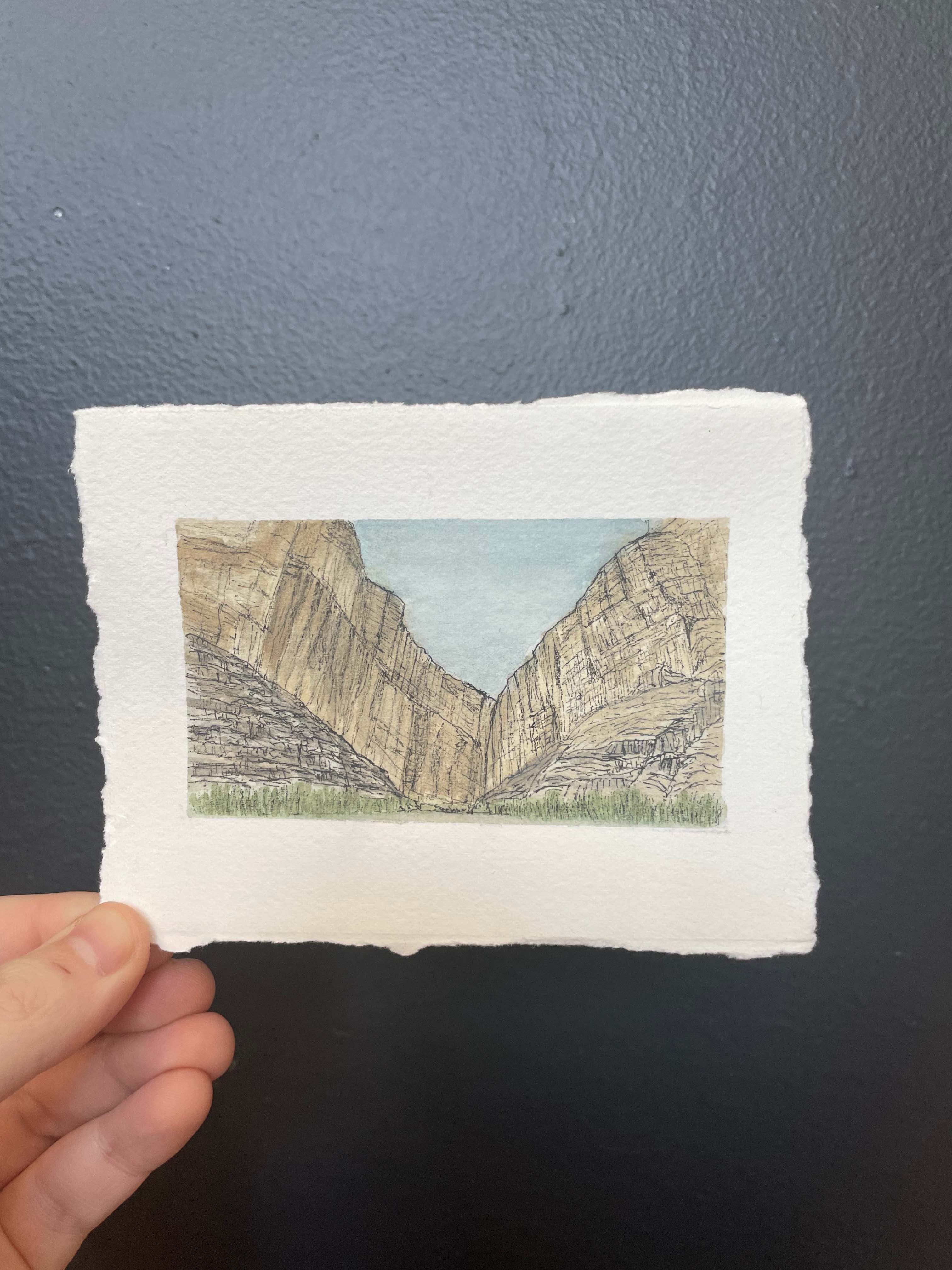 Big Bend National Park Mini Watercolor Original