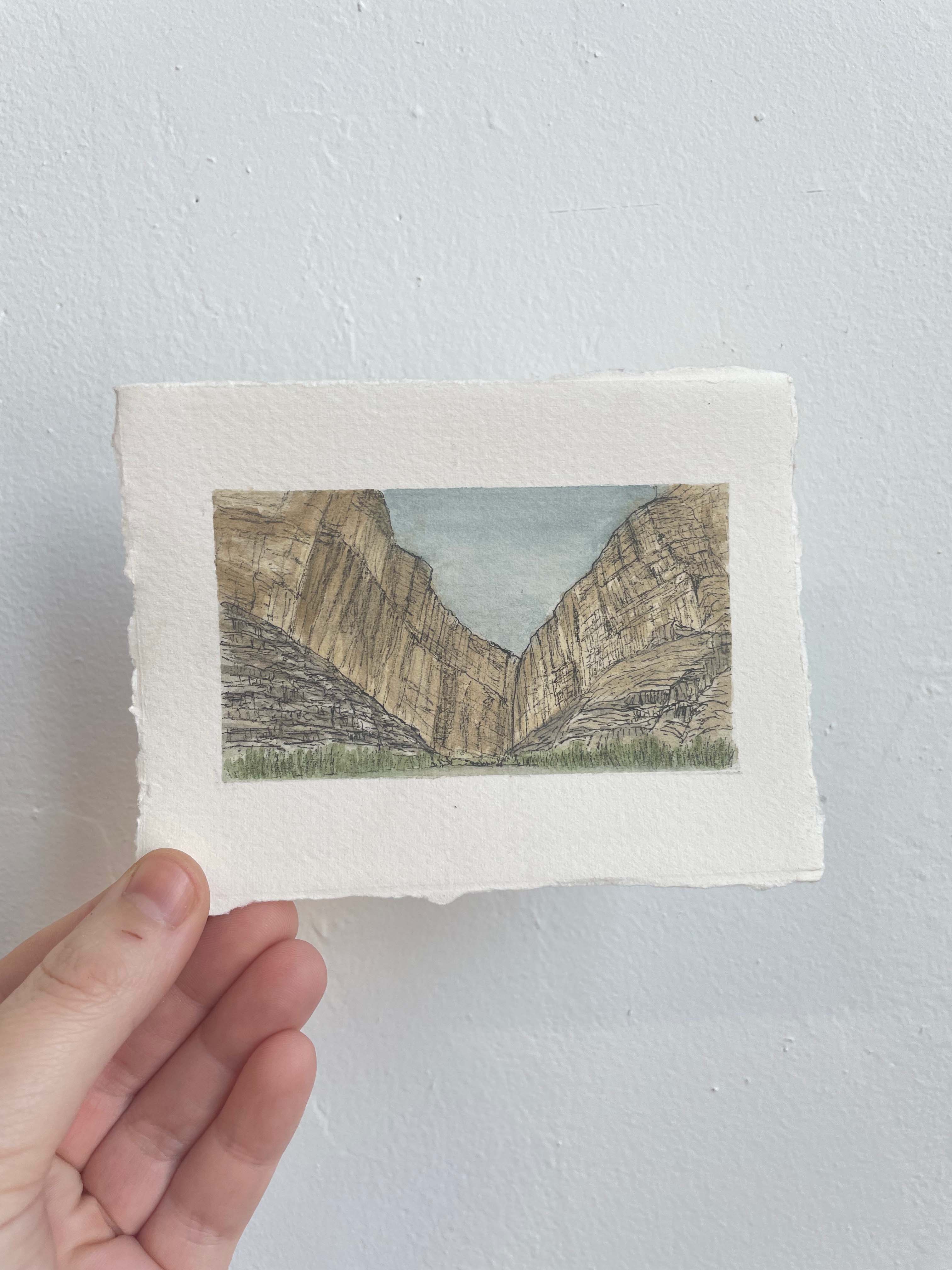 Big Bend National Park Mini Watercolor Original