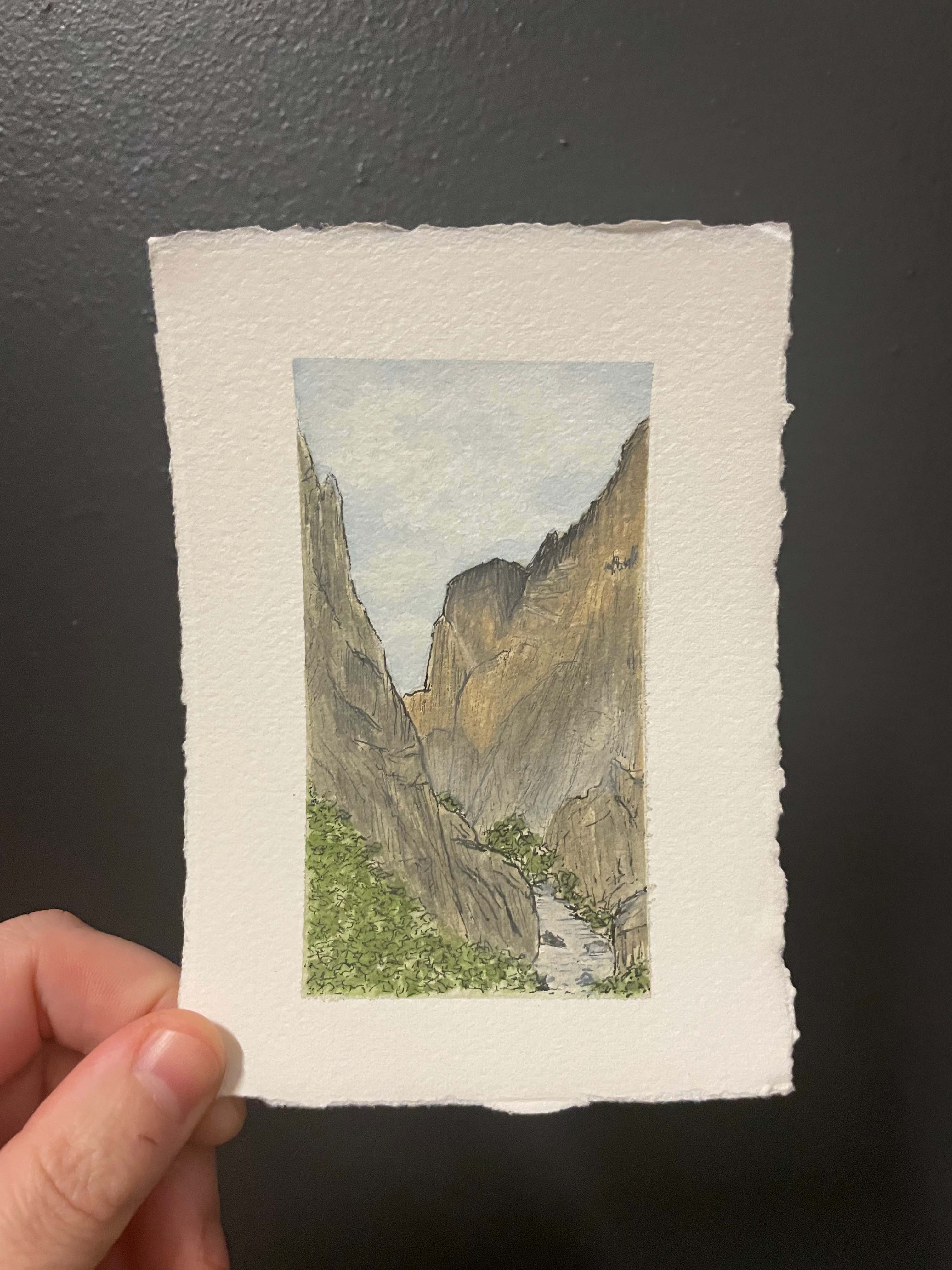 Black Canyon of the Gunnison National Park Mini Watercolor Original