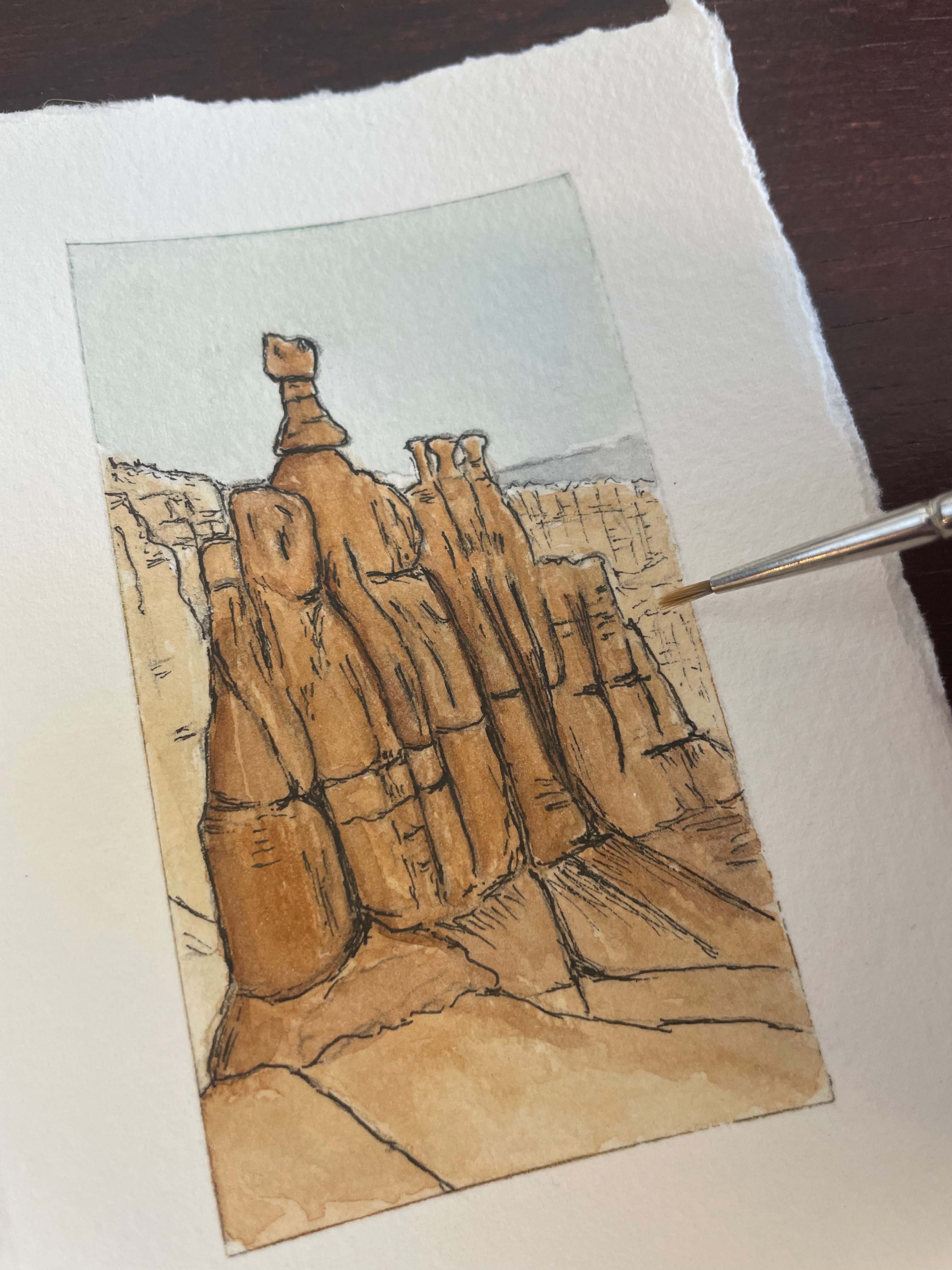 Bryce Canyon National Park Mini Watercolor Original