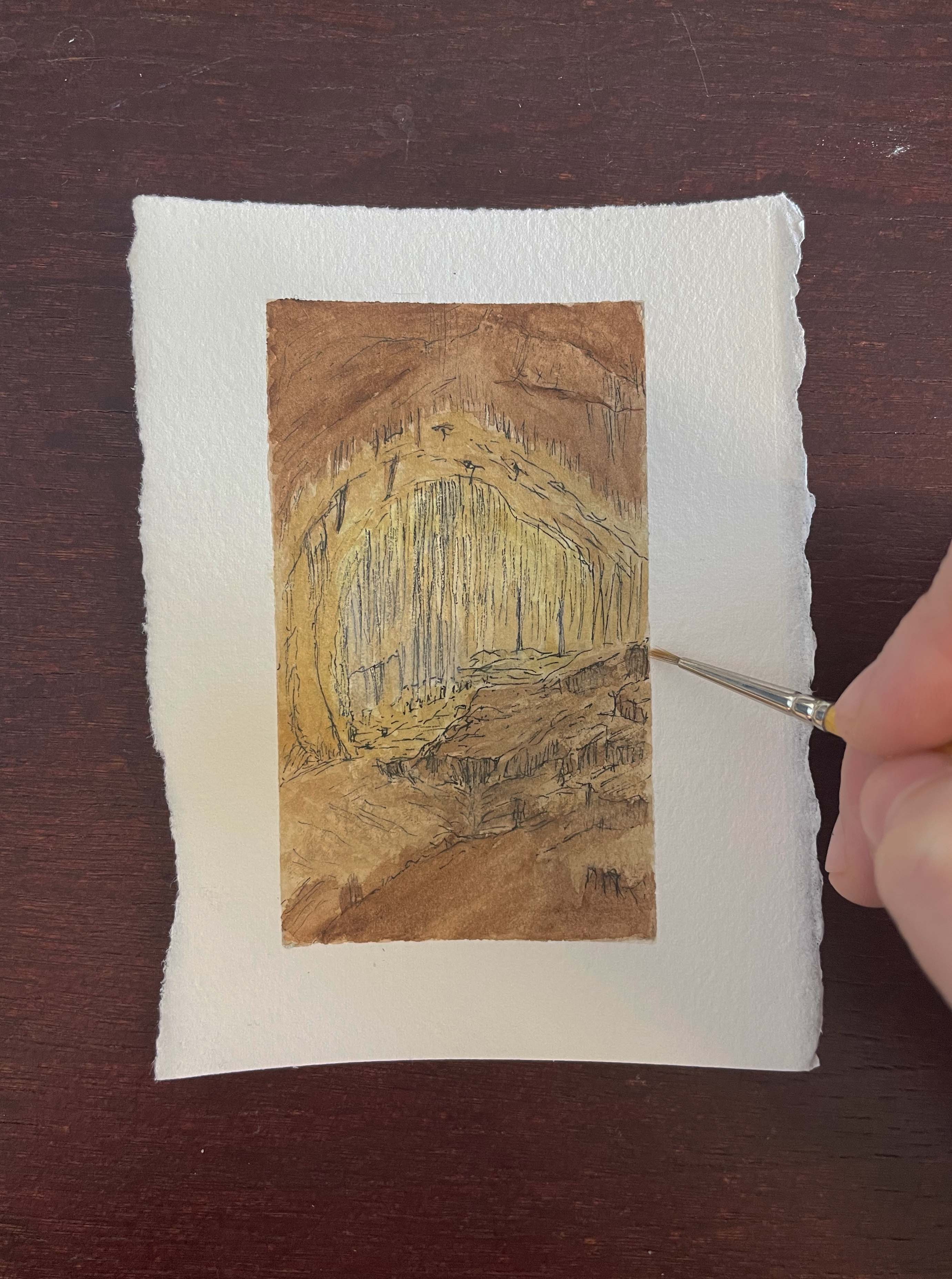 Carlsbad Caverns National Park Mini Watercolor Original