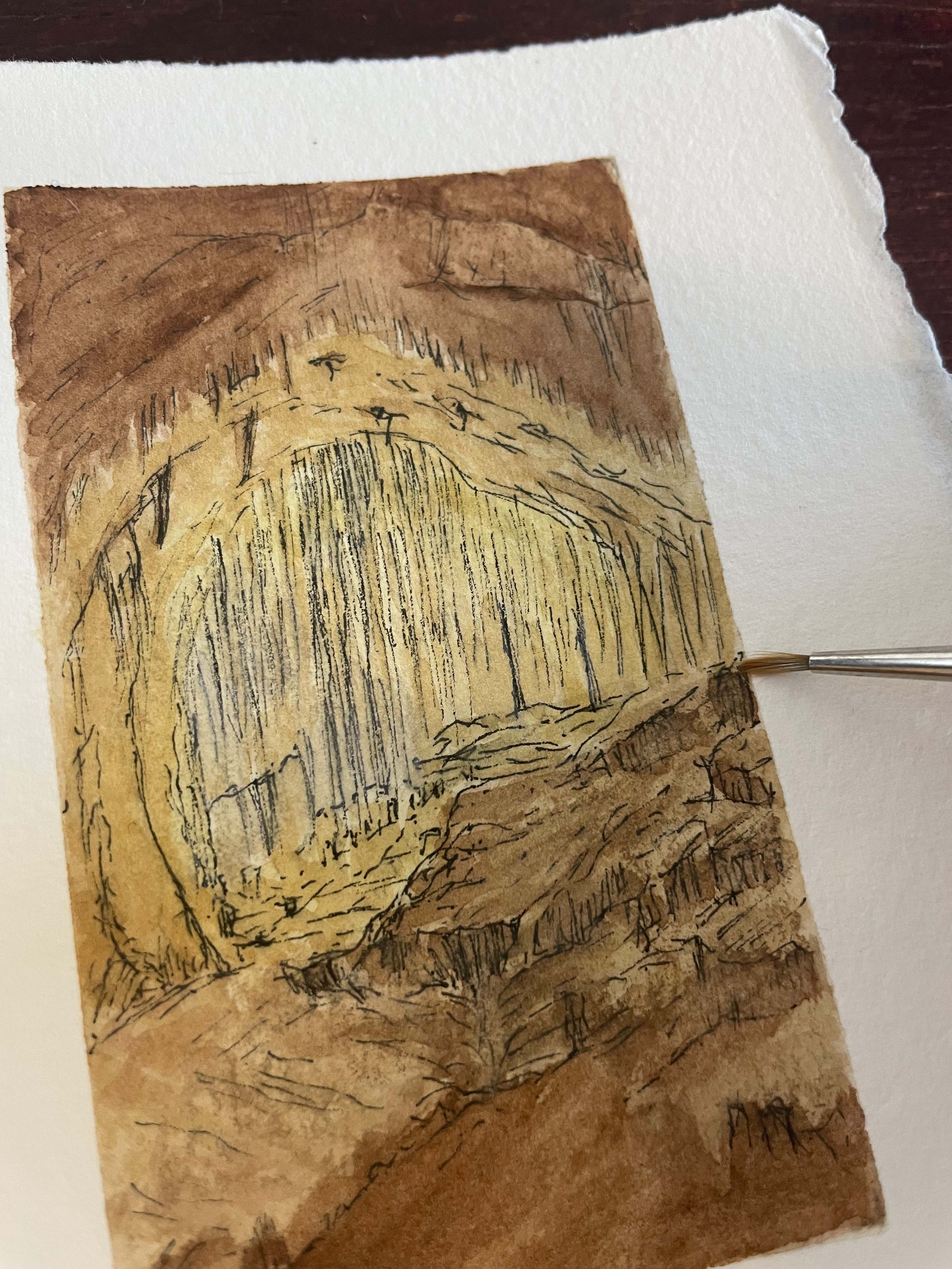 Carlsbad Caverns National Park Mini Watercolor Original