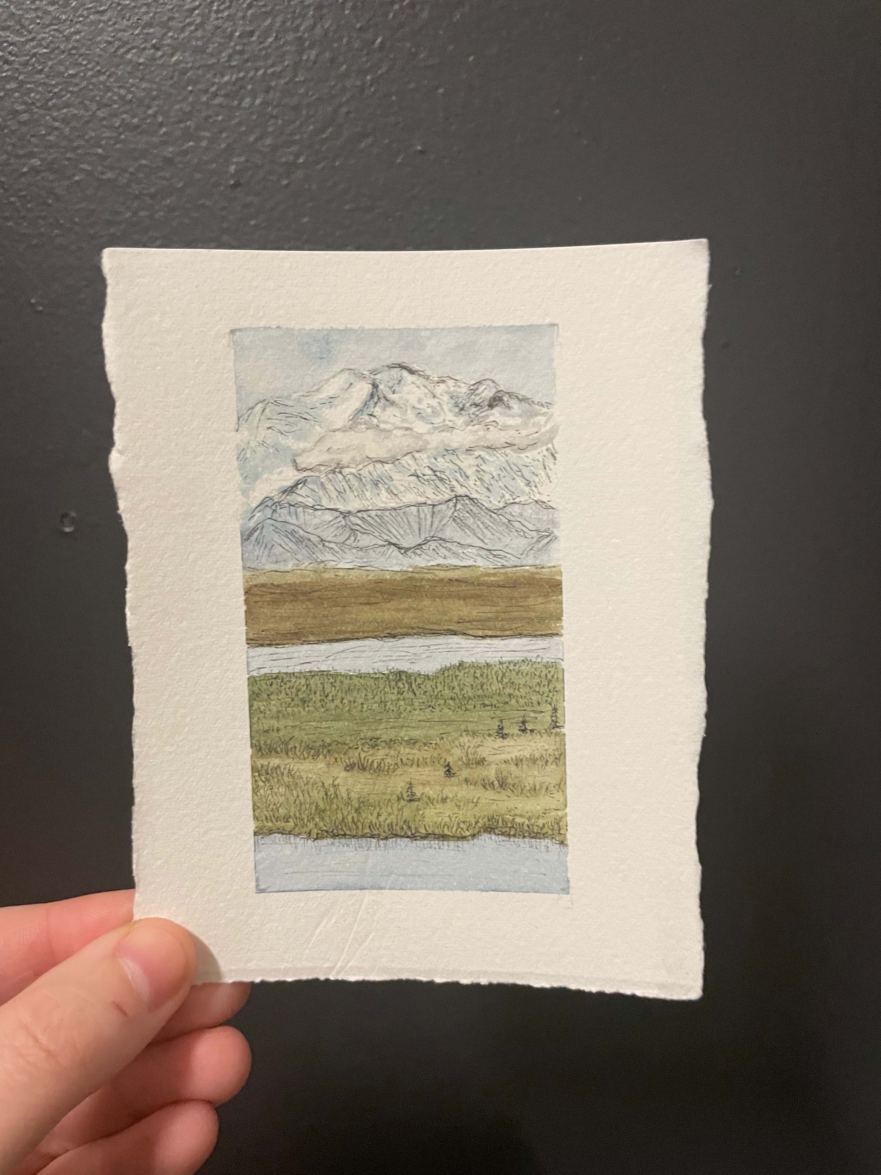 Denali National Park Mini Watercolor Original