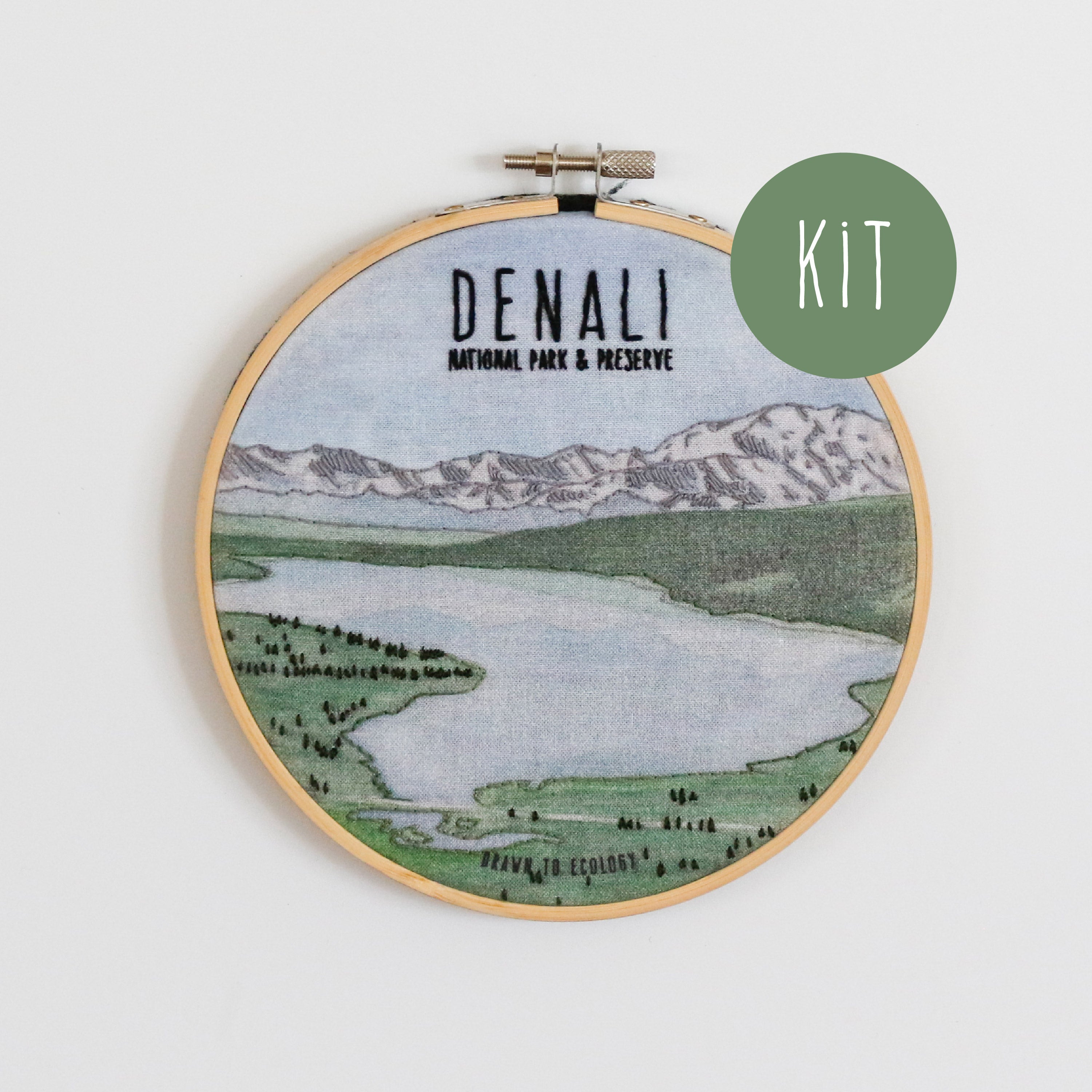 DIY Denali Wonder Lake Embroidery Kit
