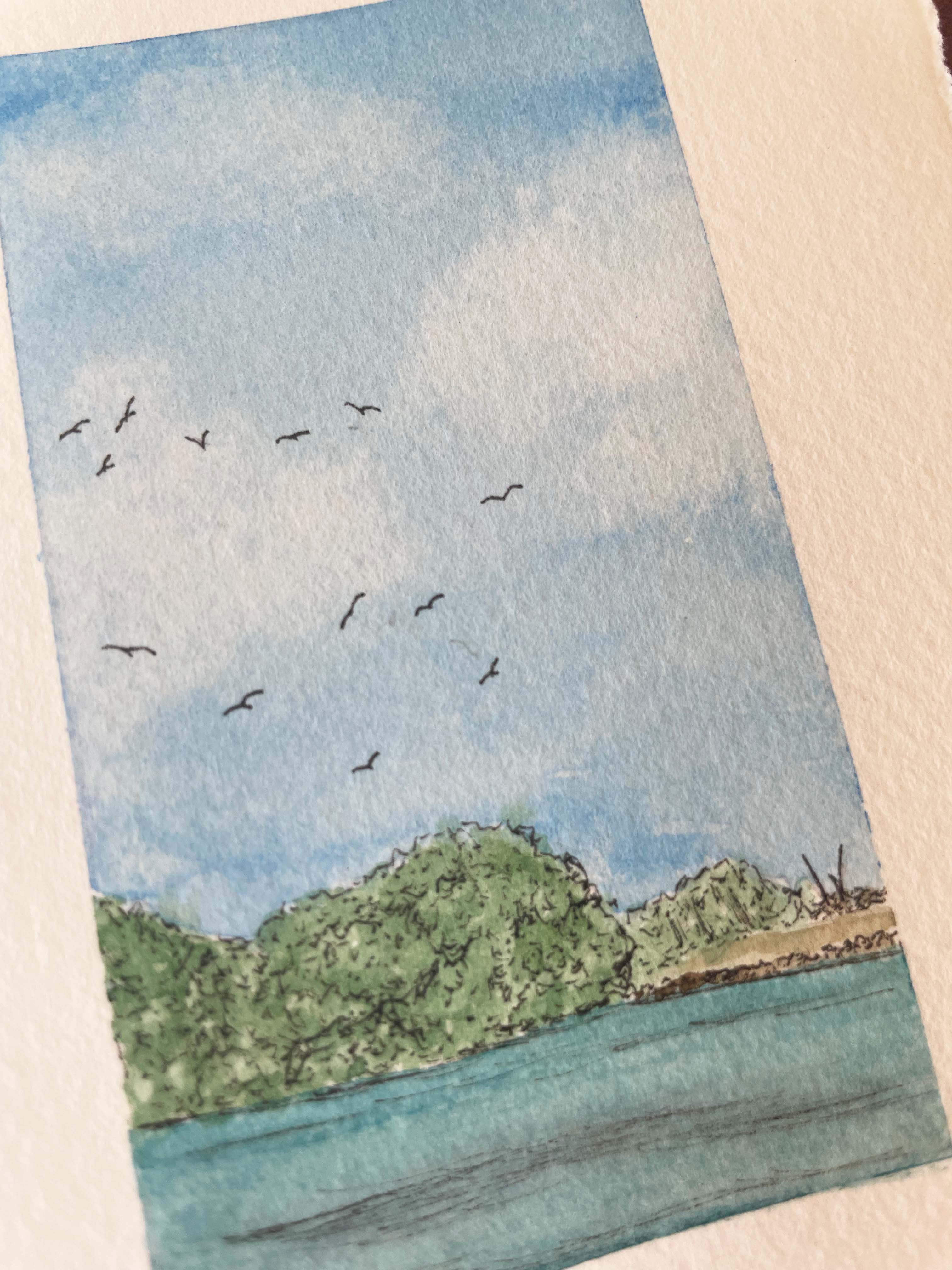 Dry Tortugas National Park Mini Watercolor Original