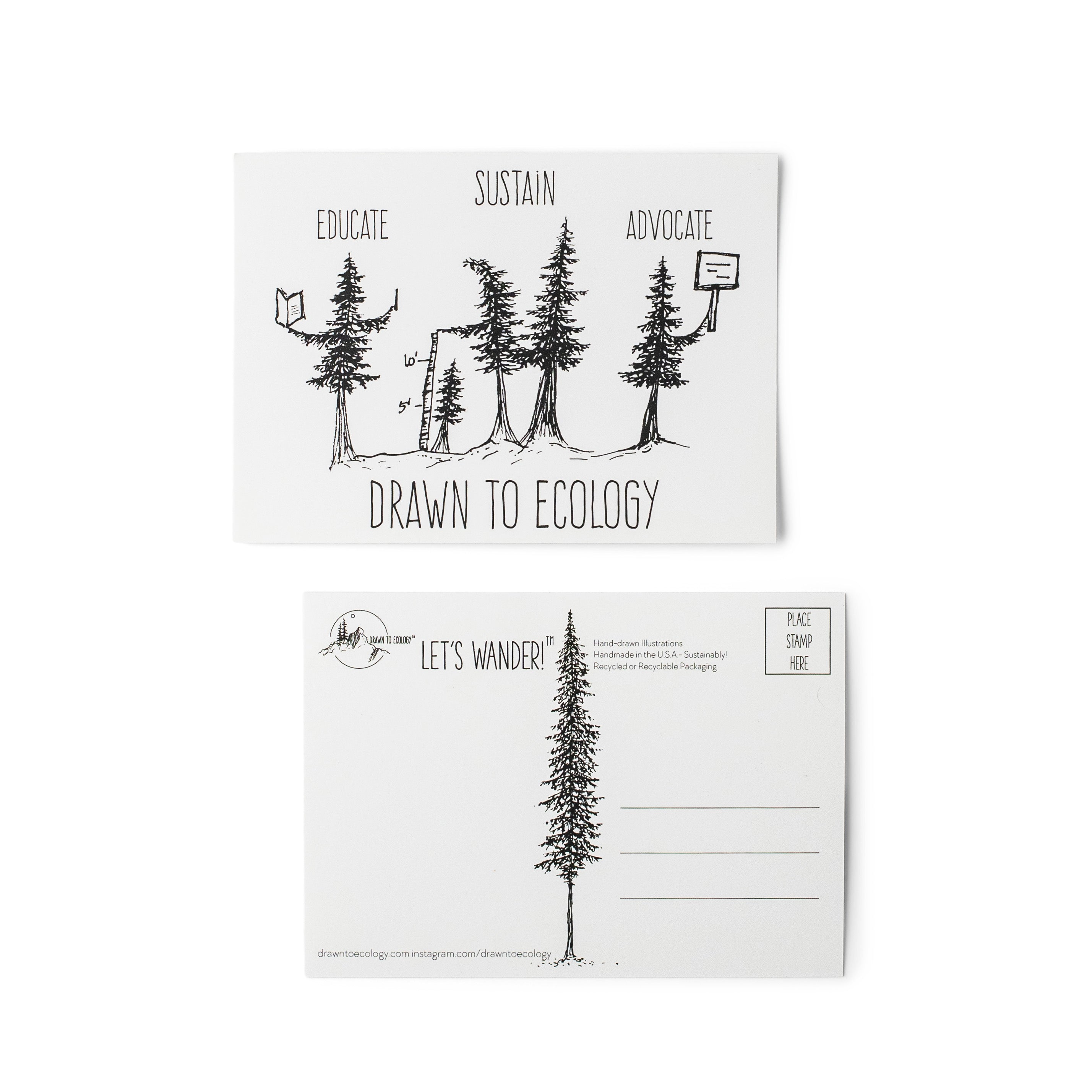 Educate Sustain Advocate Postcard