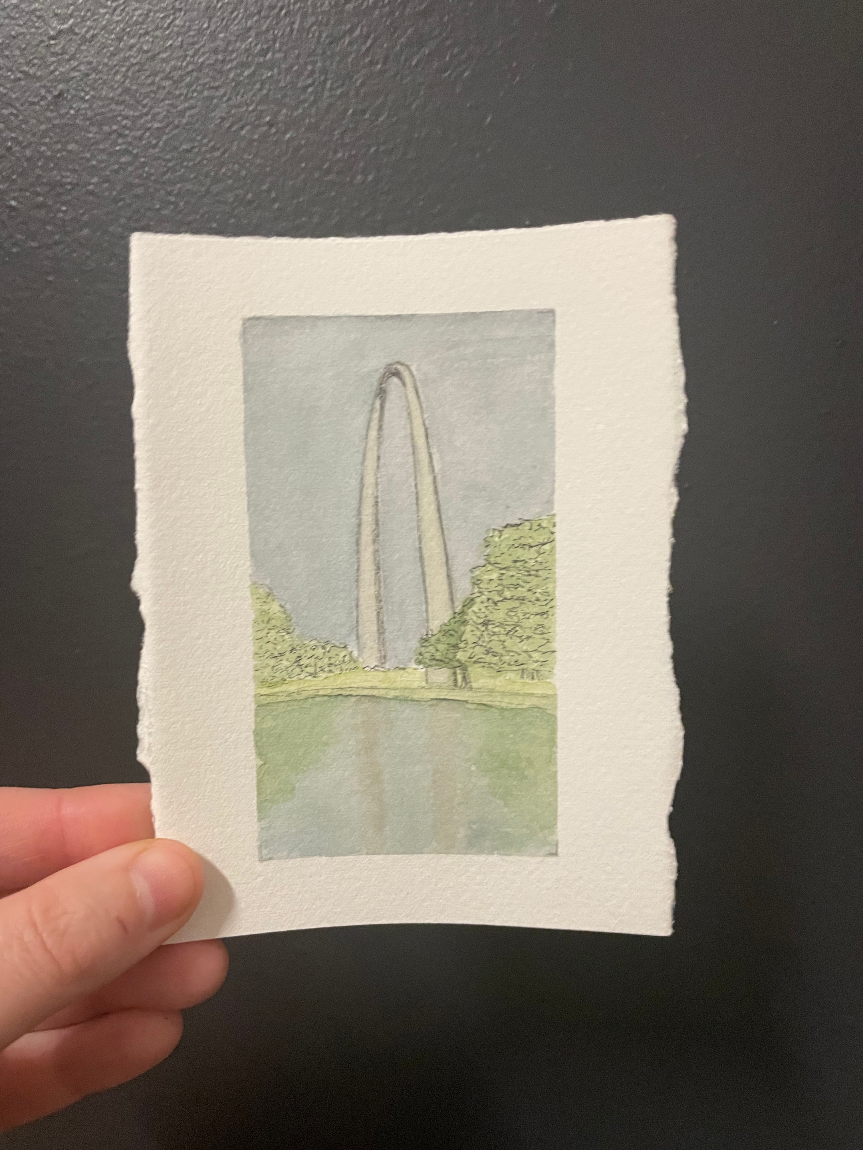 Gateway Arch National Park Mini Watercolor Original