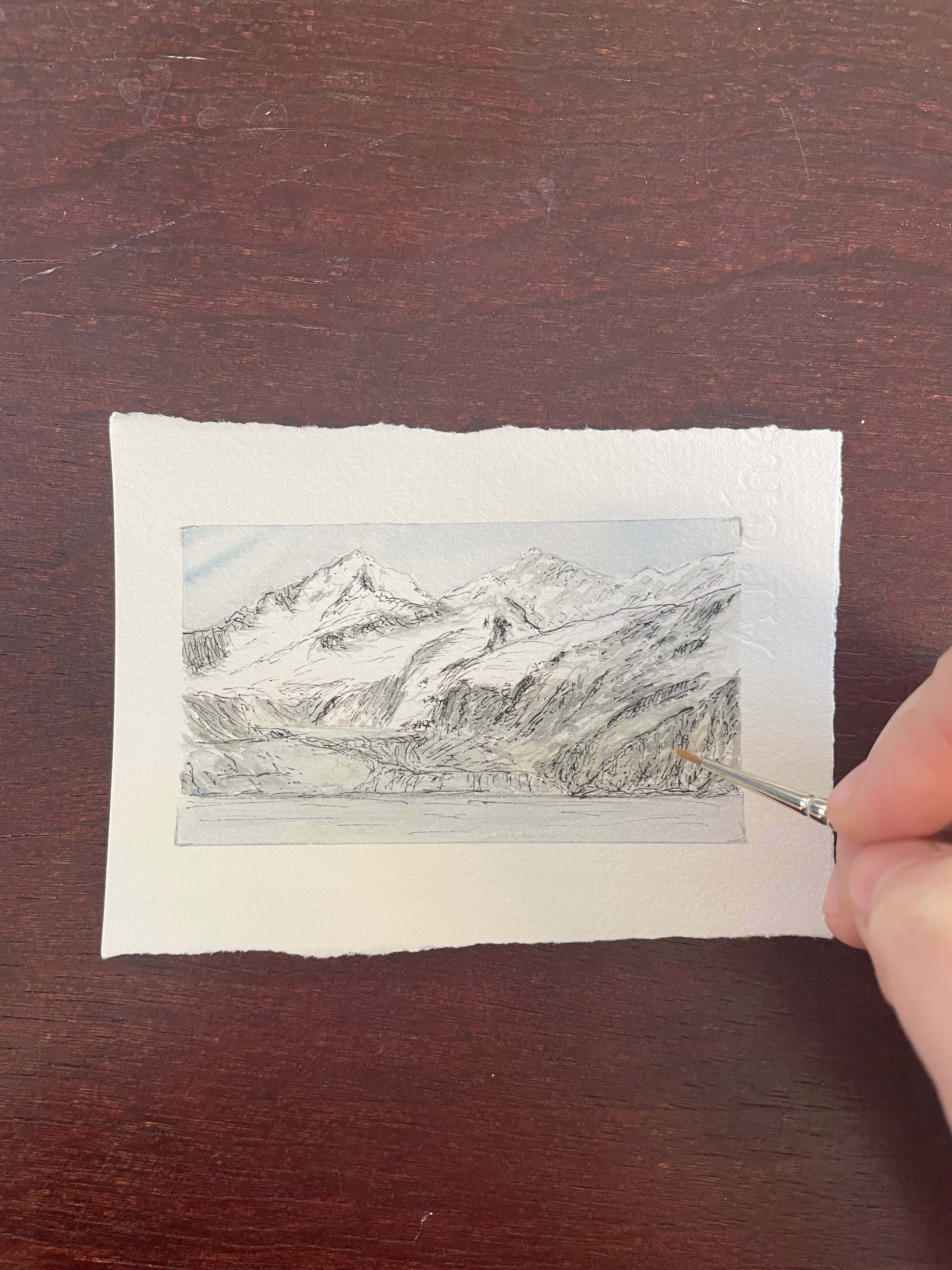 Glacier Bay National Park Mini Watercolor Original