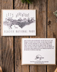 'Let's Adventure' Lake McDonald Glacier National Park Letterpress Card