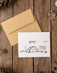 Gone Camping Letterpress Card