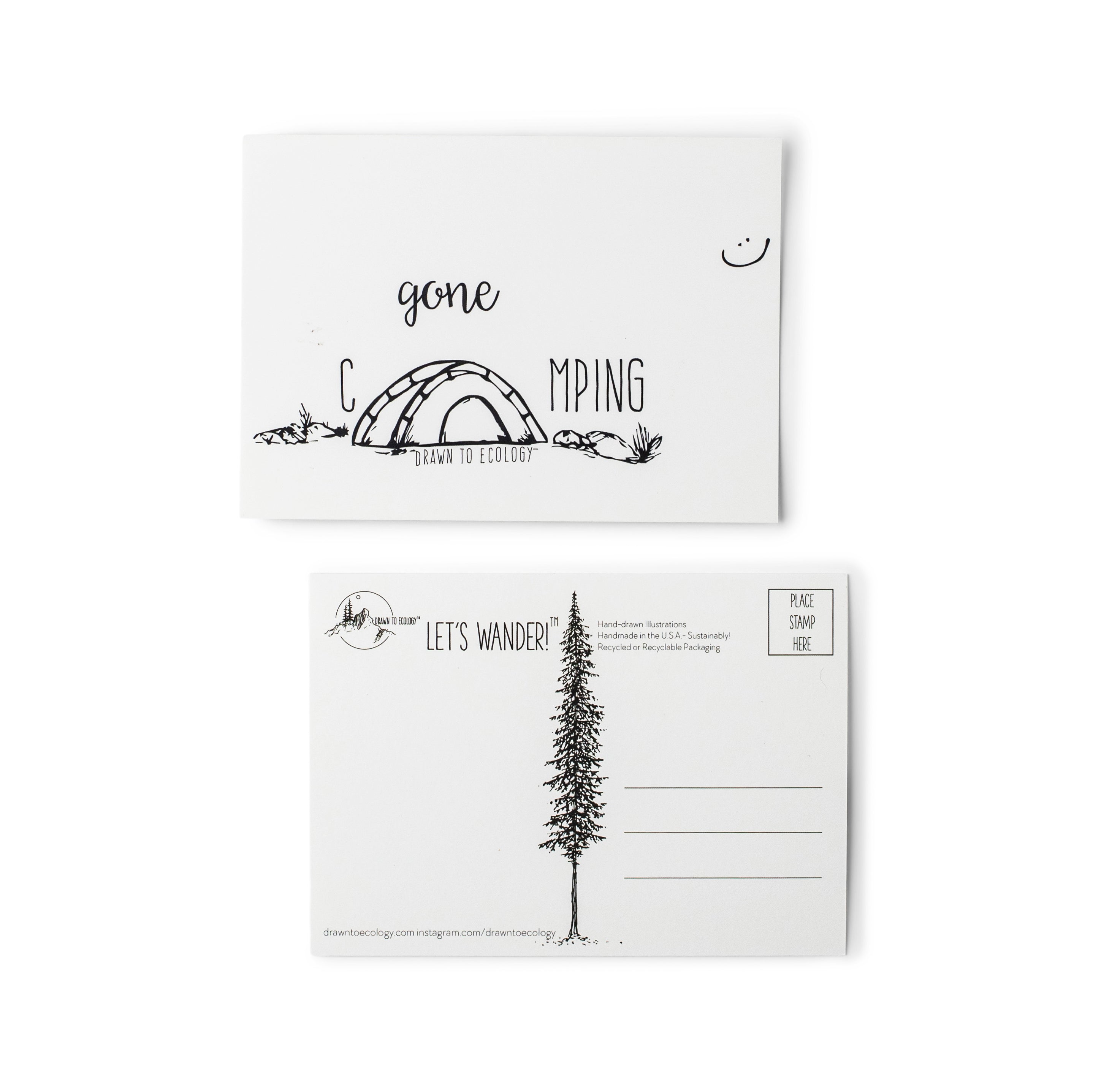 Gone Camping Postcard