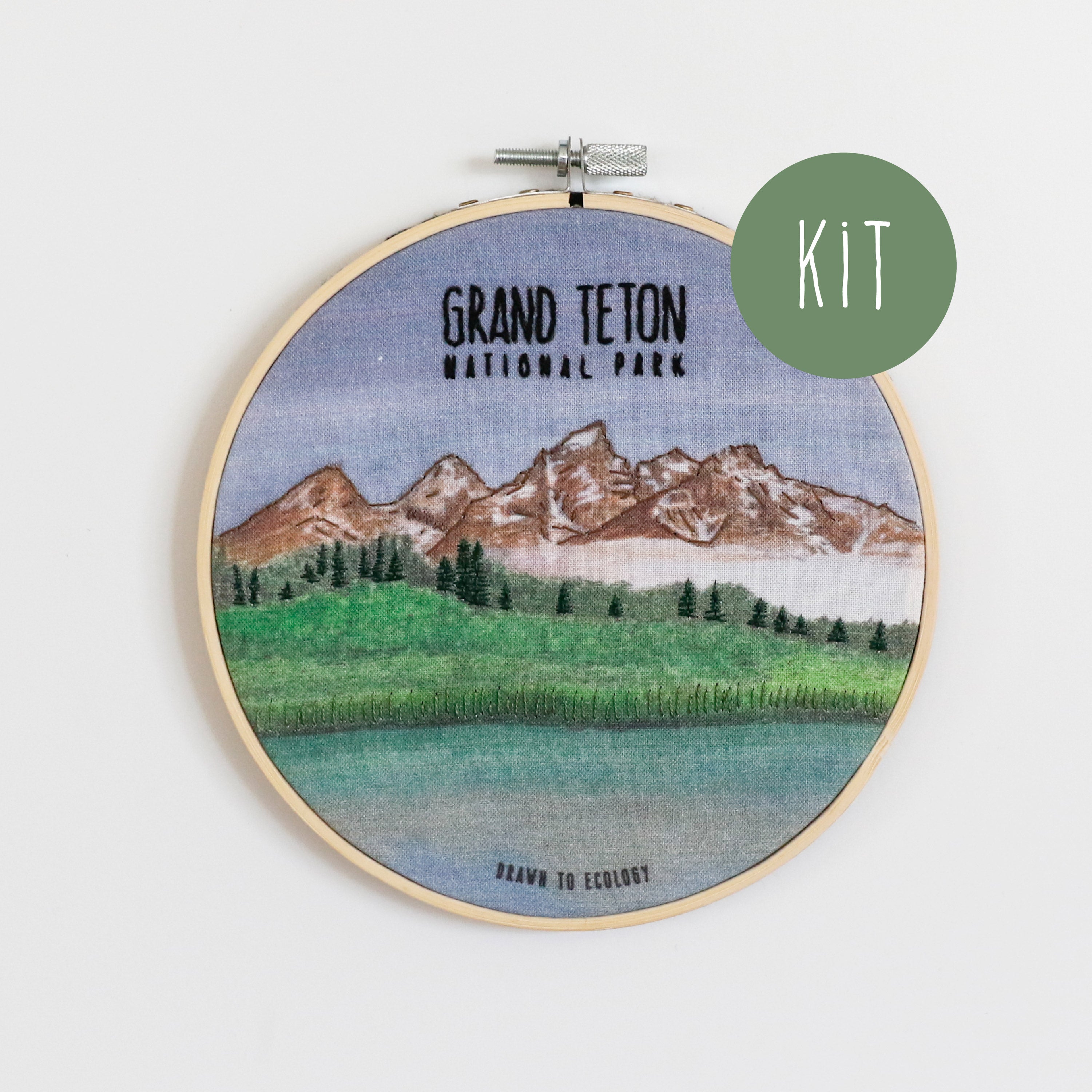 DIY Grand Teton National Park Embroidery Kit