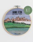 DIY Grand Teton National Park Embroidery Kit