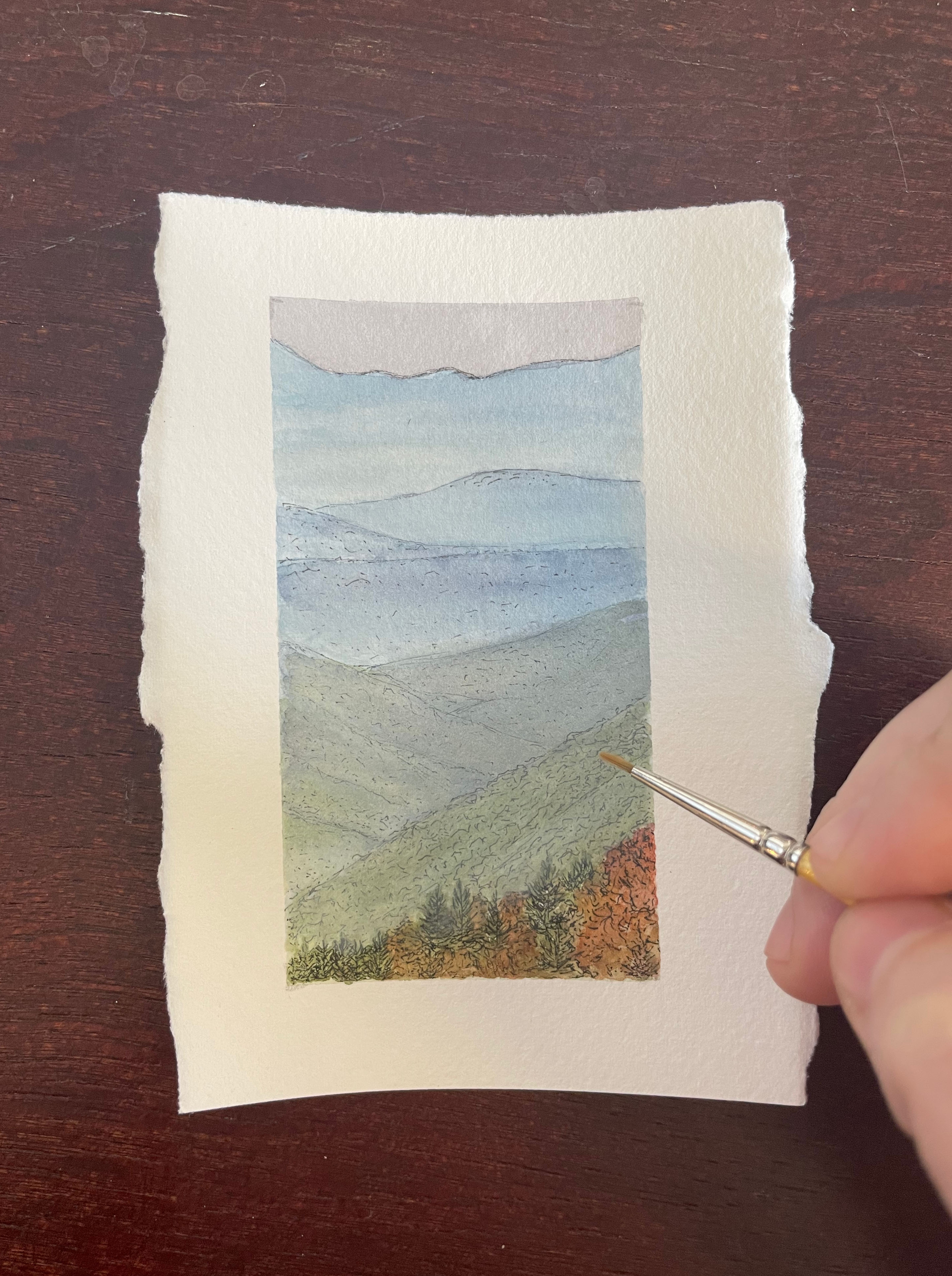 Great Smoky Mountains National Park Mini Watercolor Original