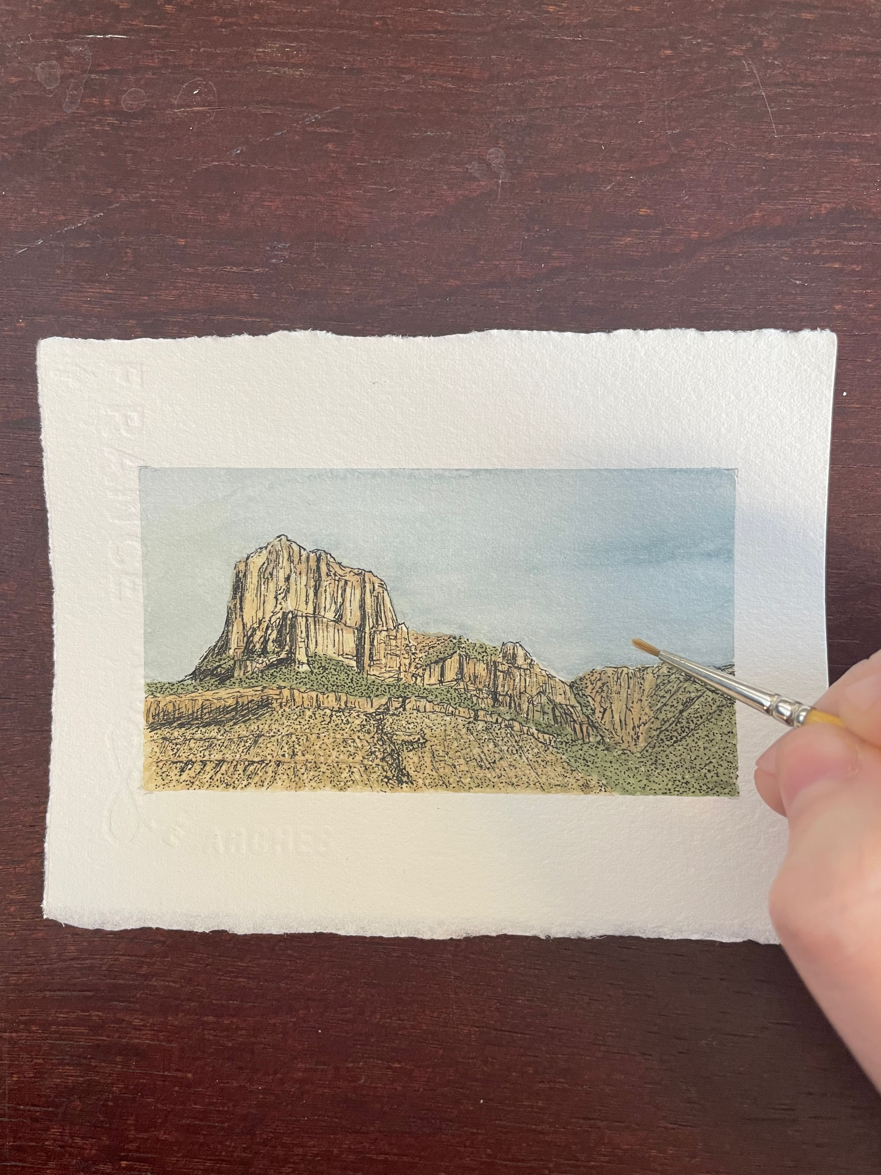 Guadalupe Mountains National Park Mini Watercolor Original