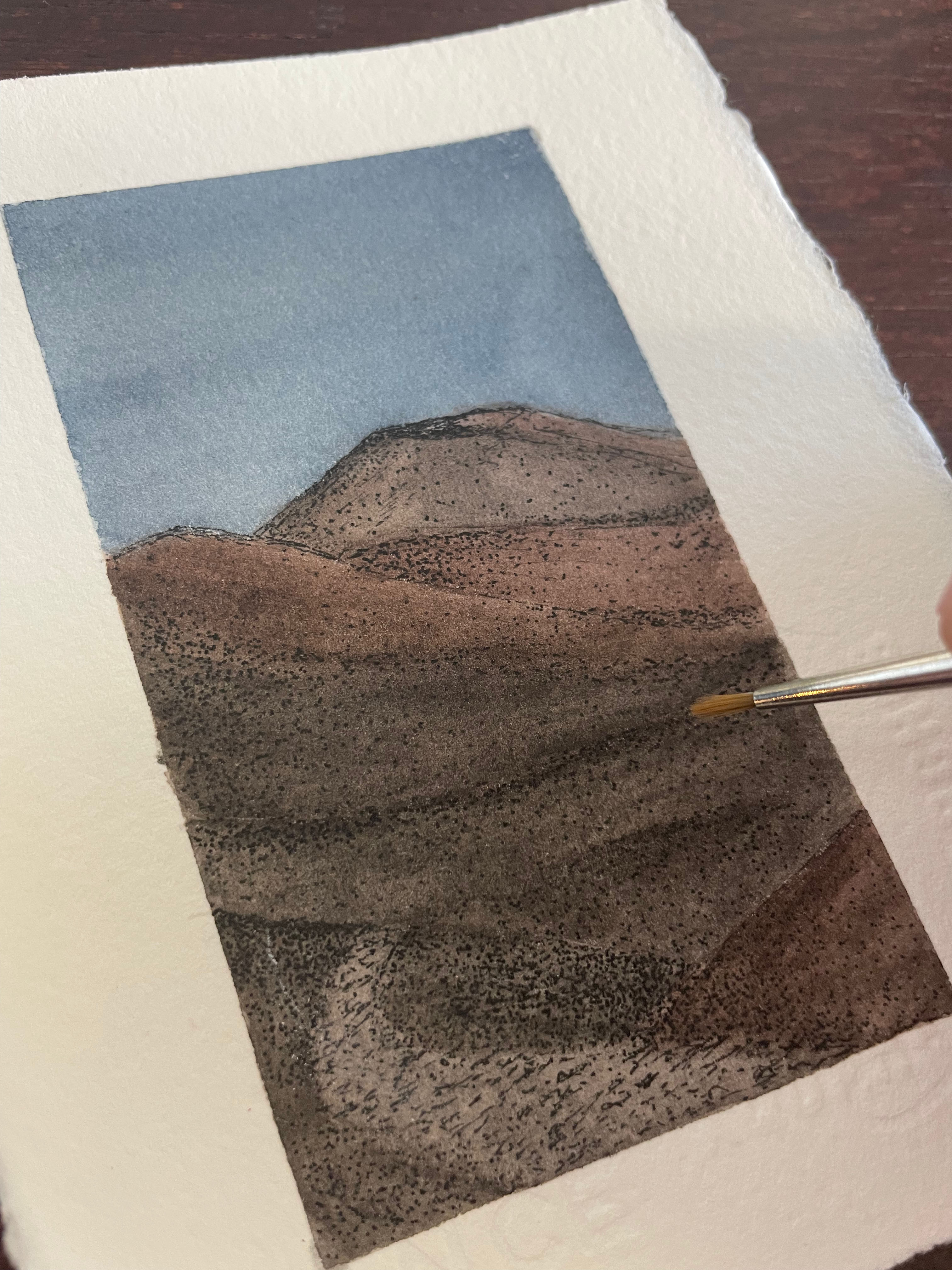 Haleakala National Park Mini Watercolor Original