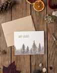 Happy Holidays Cardinal Letterpress Card