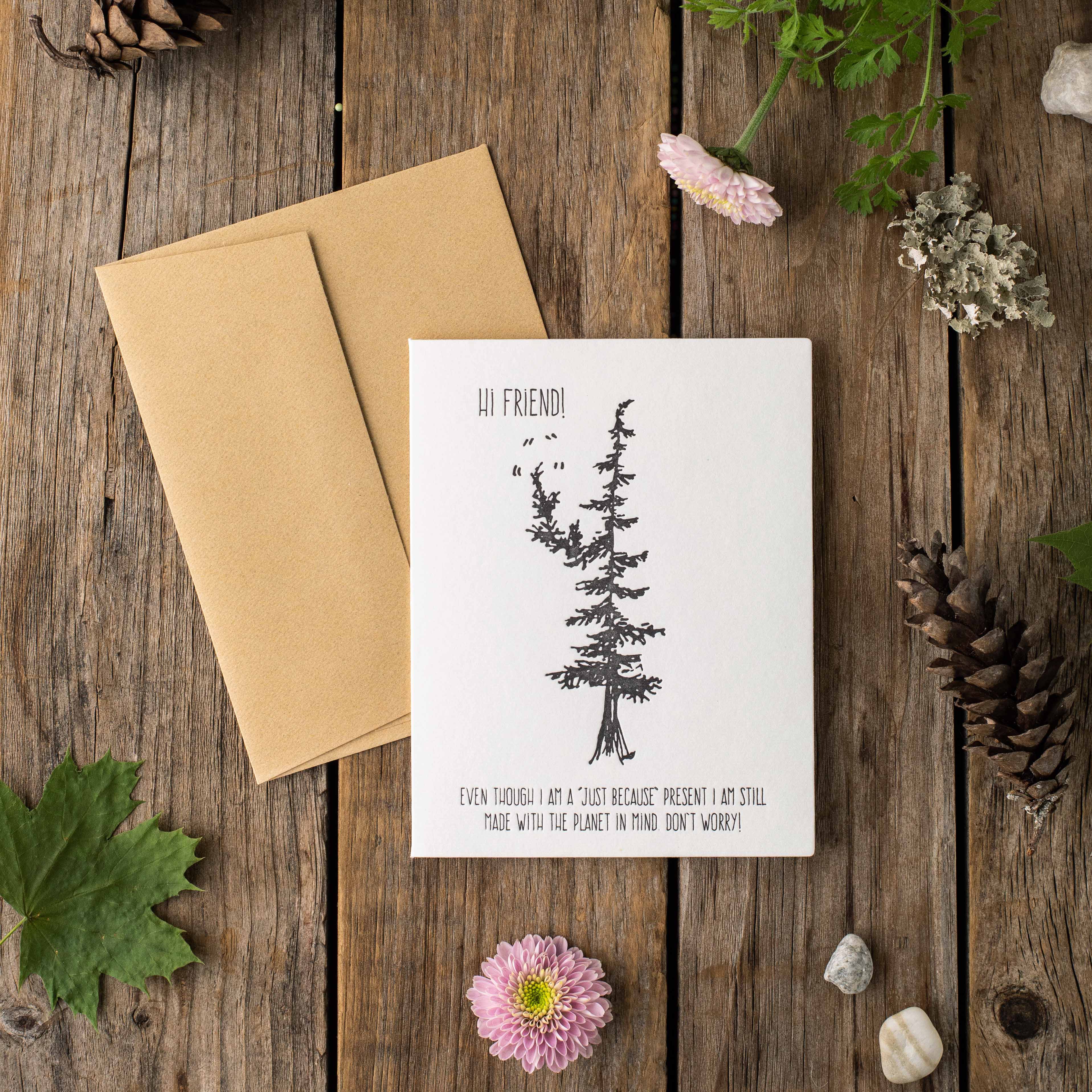 Hi Friend Letterpress Card