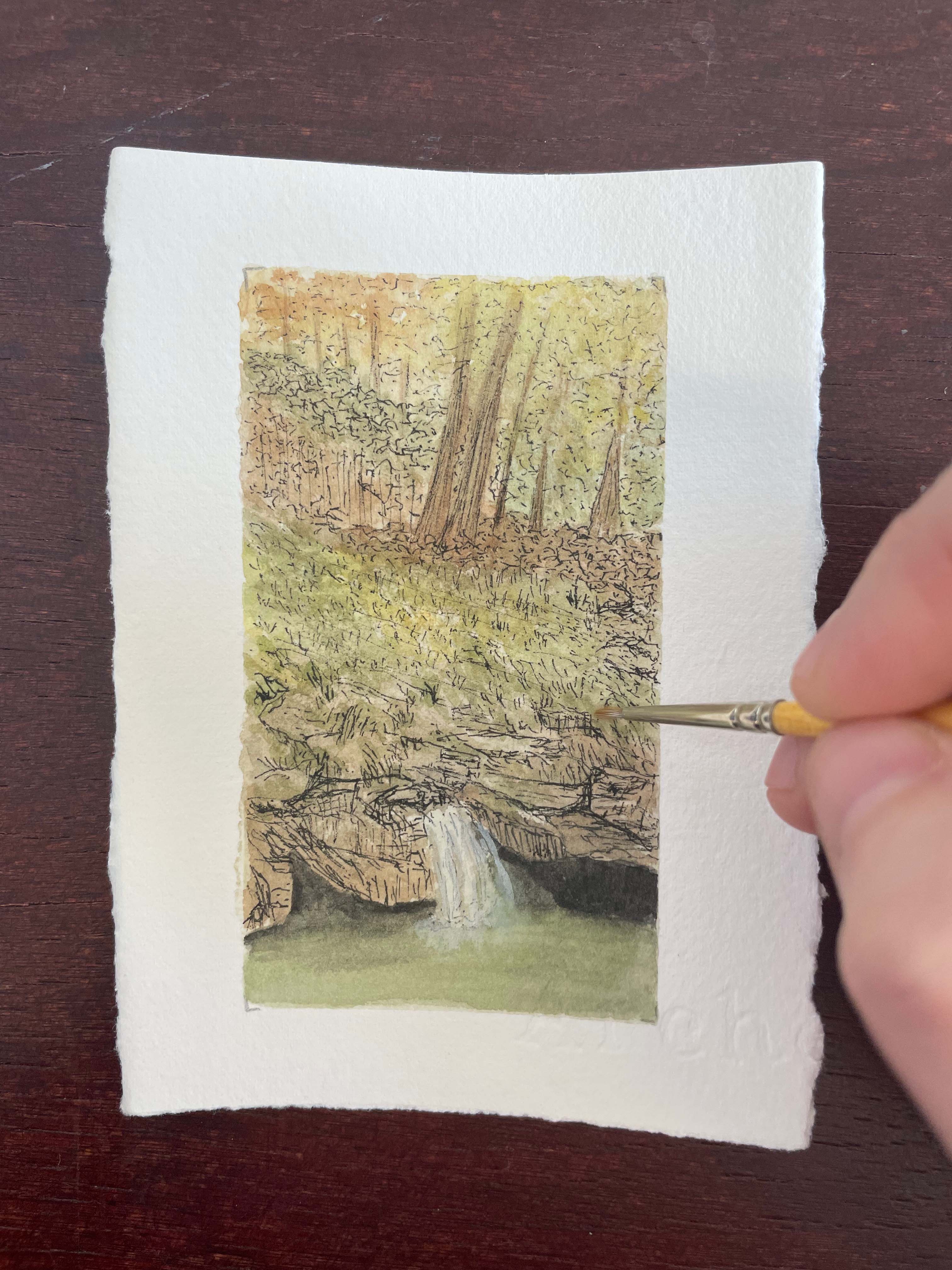 Hot Springs National Park Mini Watercolor Original