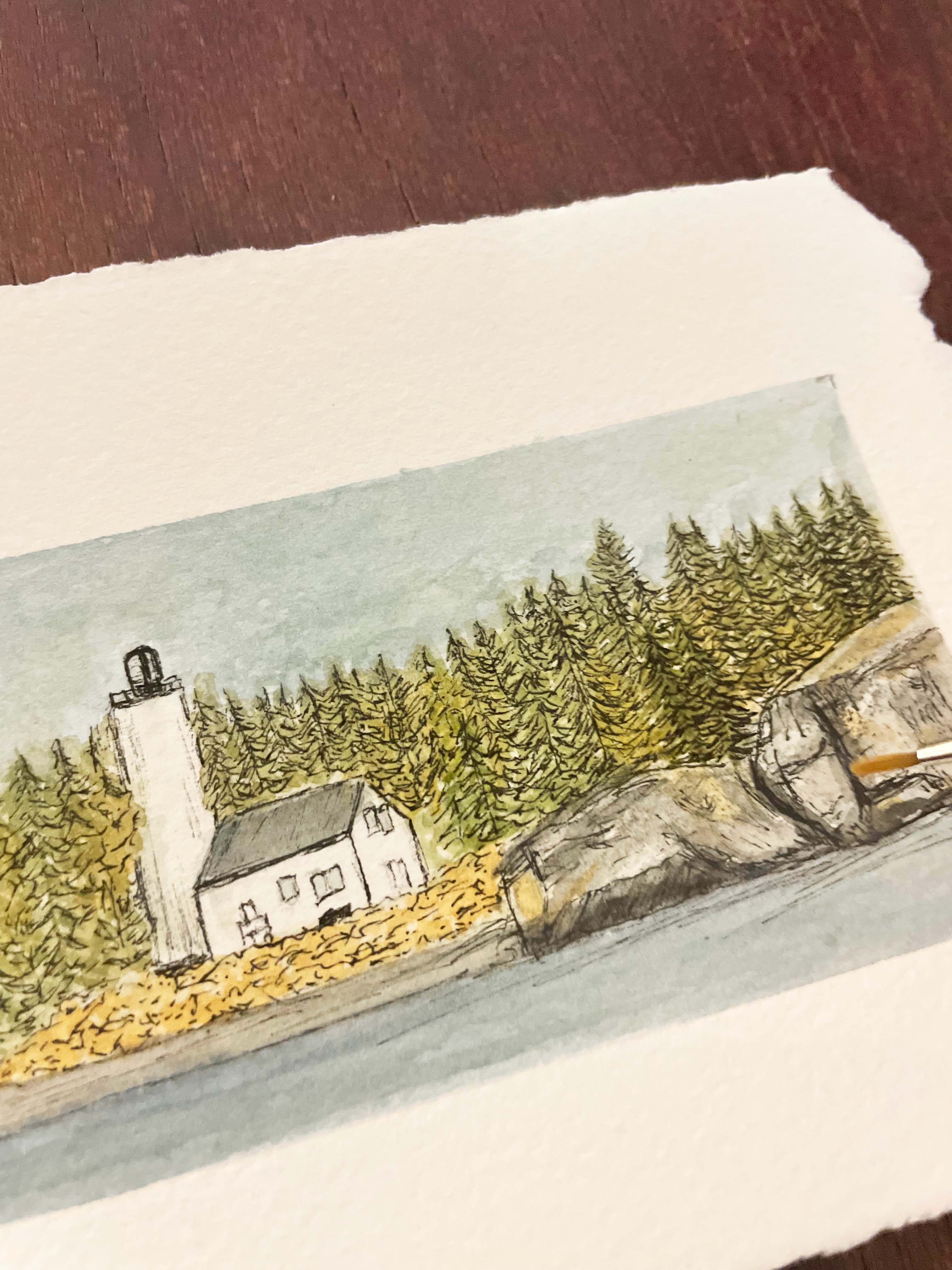 Isle Royale National Park Mini Watercolor Original