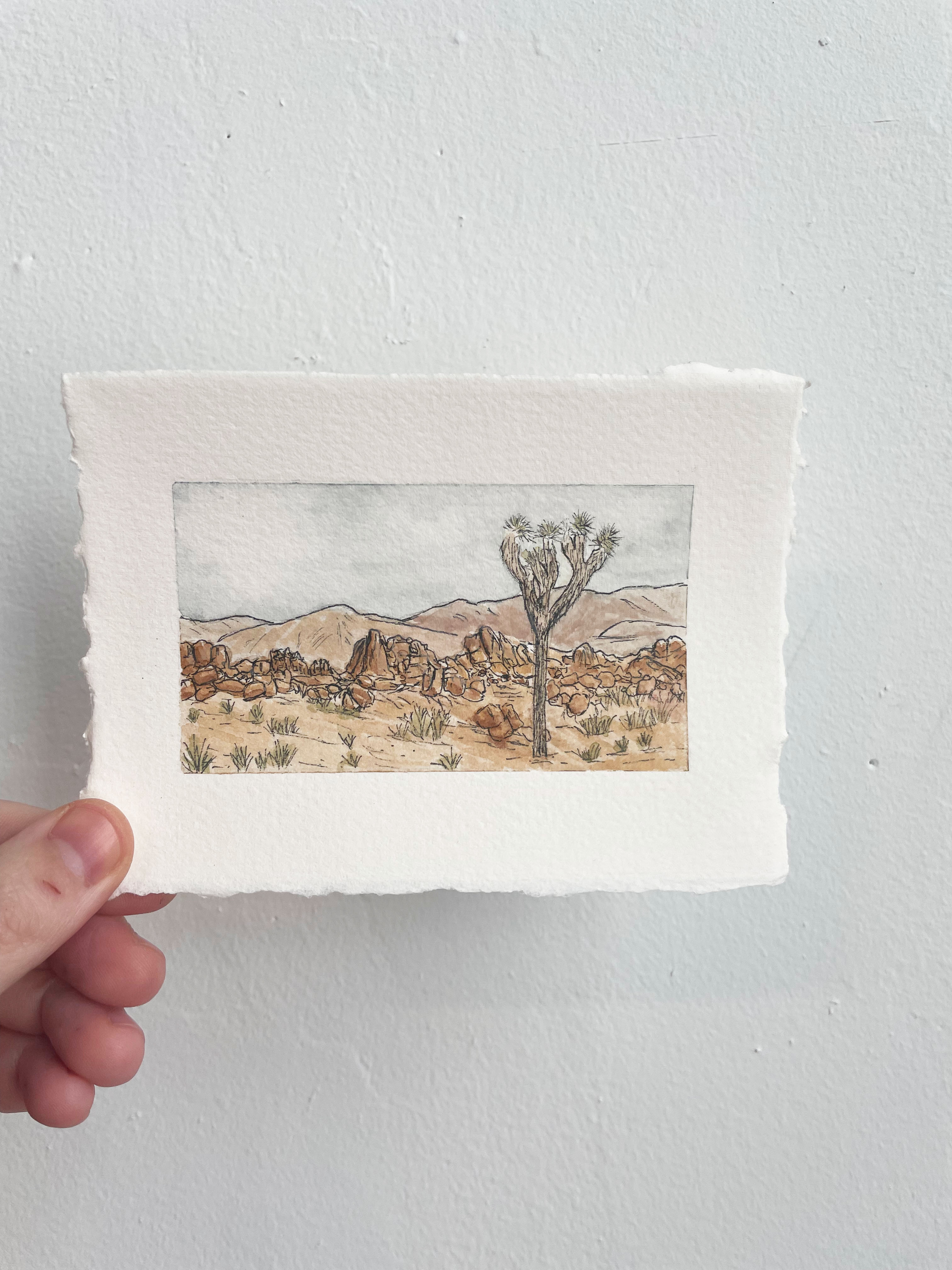 Joshua Tree National Park Mini Watercolor Original