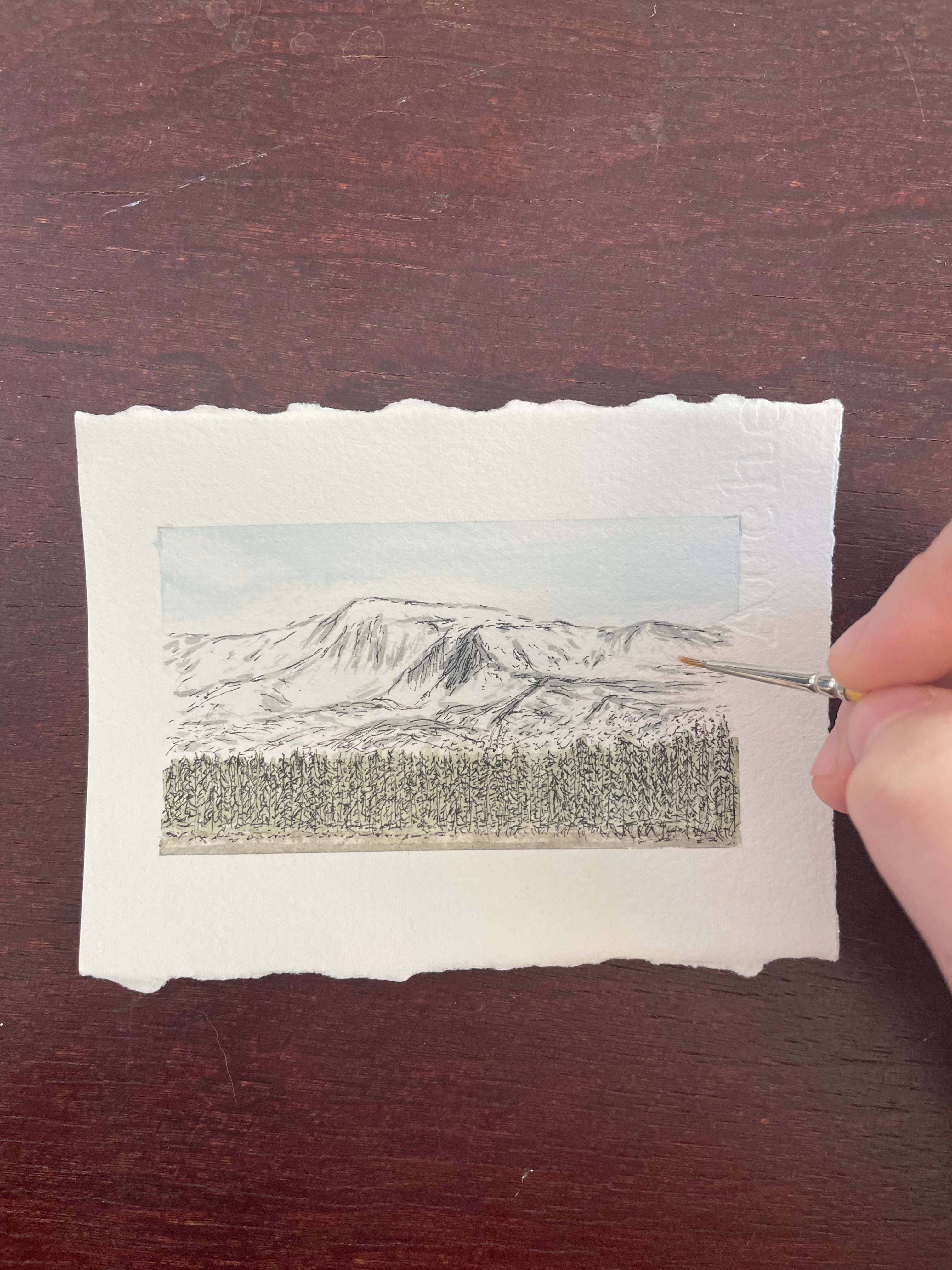 Katmai National Park & Preserve Mini Watercolor Original