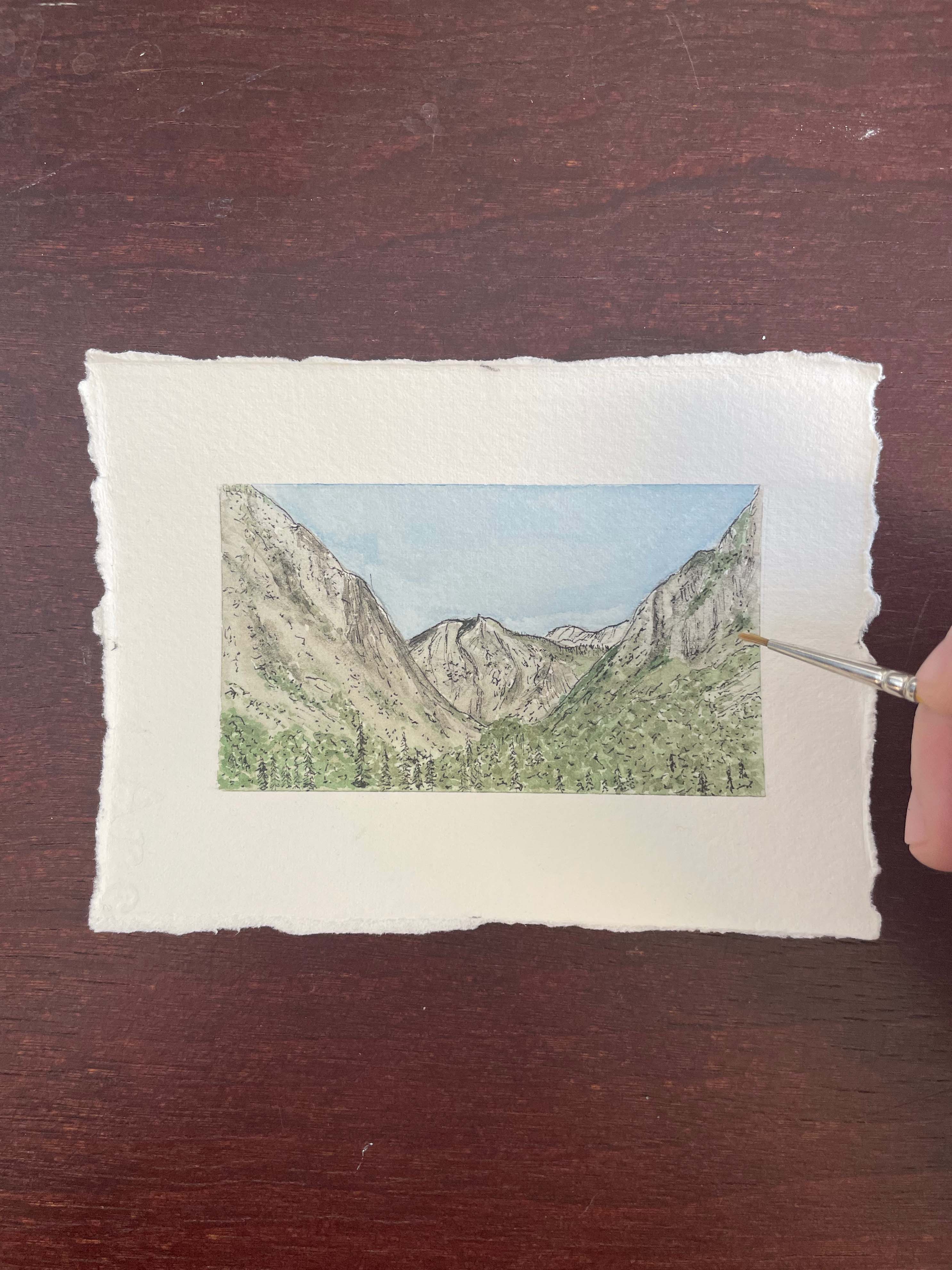 Kings Canyon National Park Mini Watercolor Original