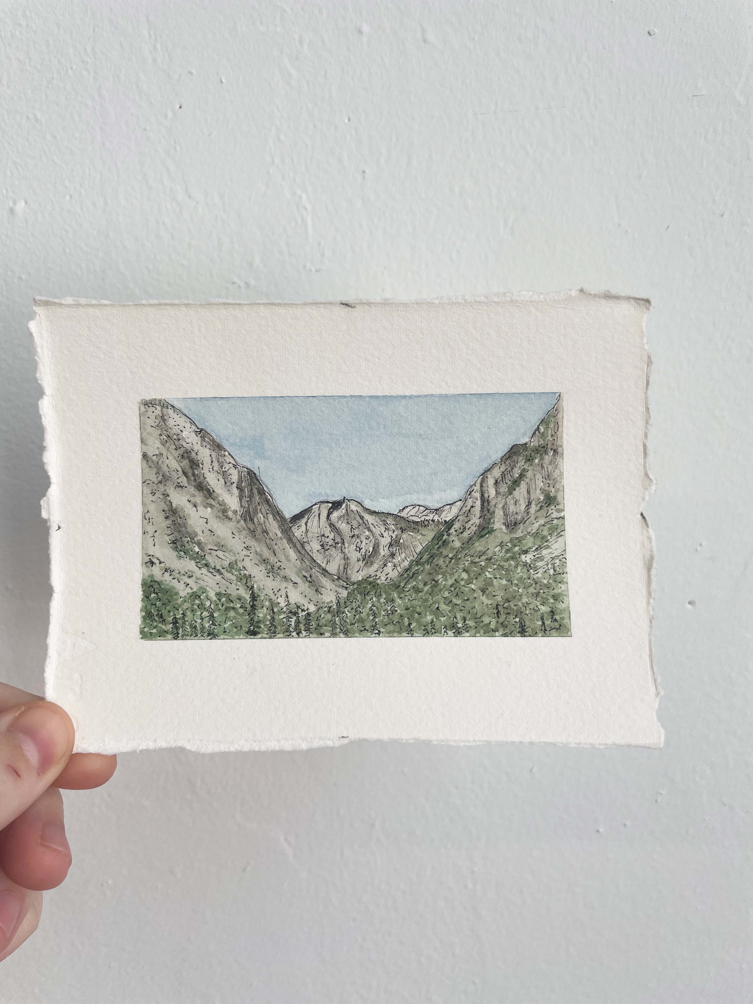 Kings Canyon National Park Mini Watercolor Original