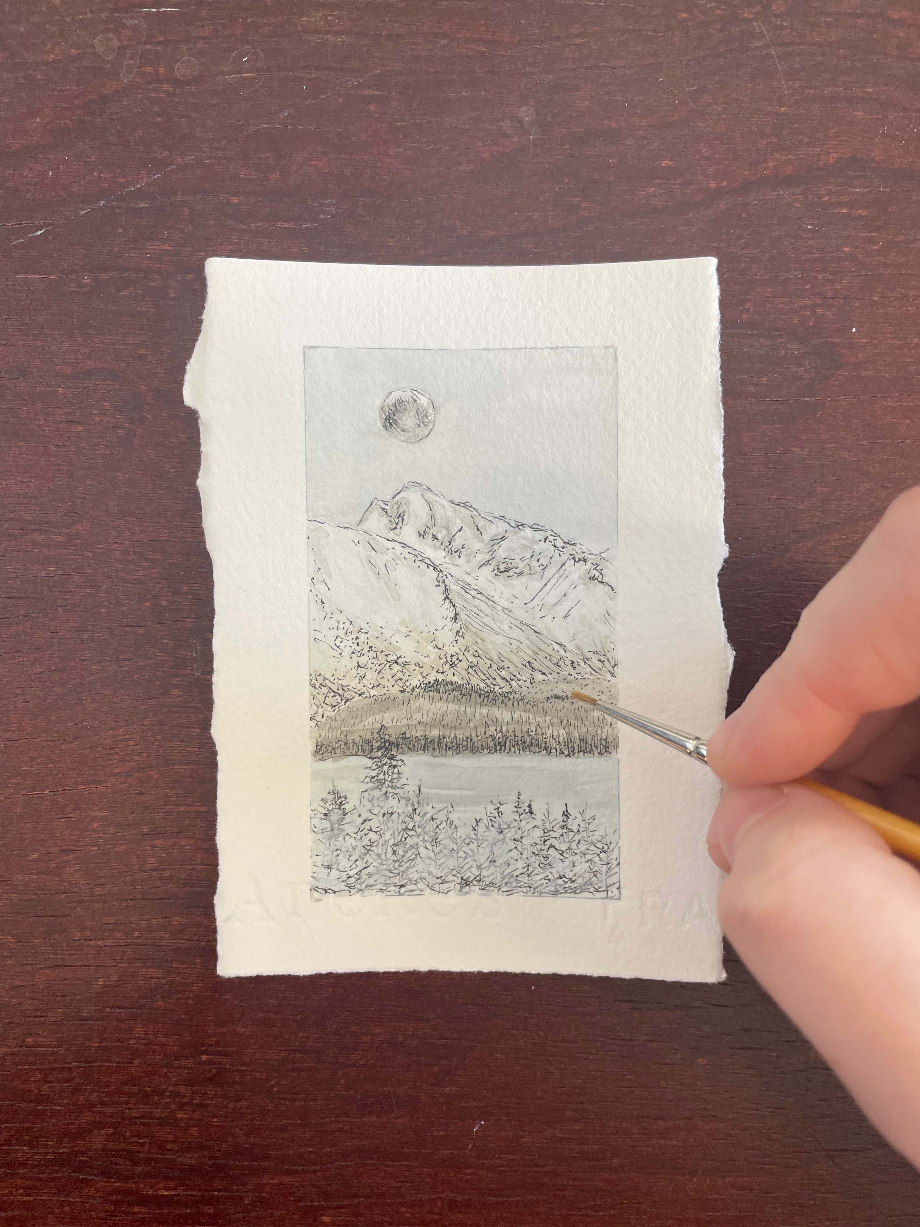 Lake Clark National Park & Preserve Mini Watercolor Original