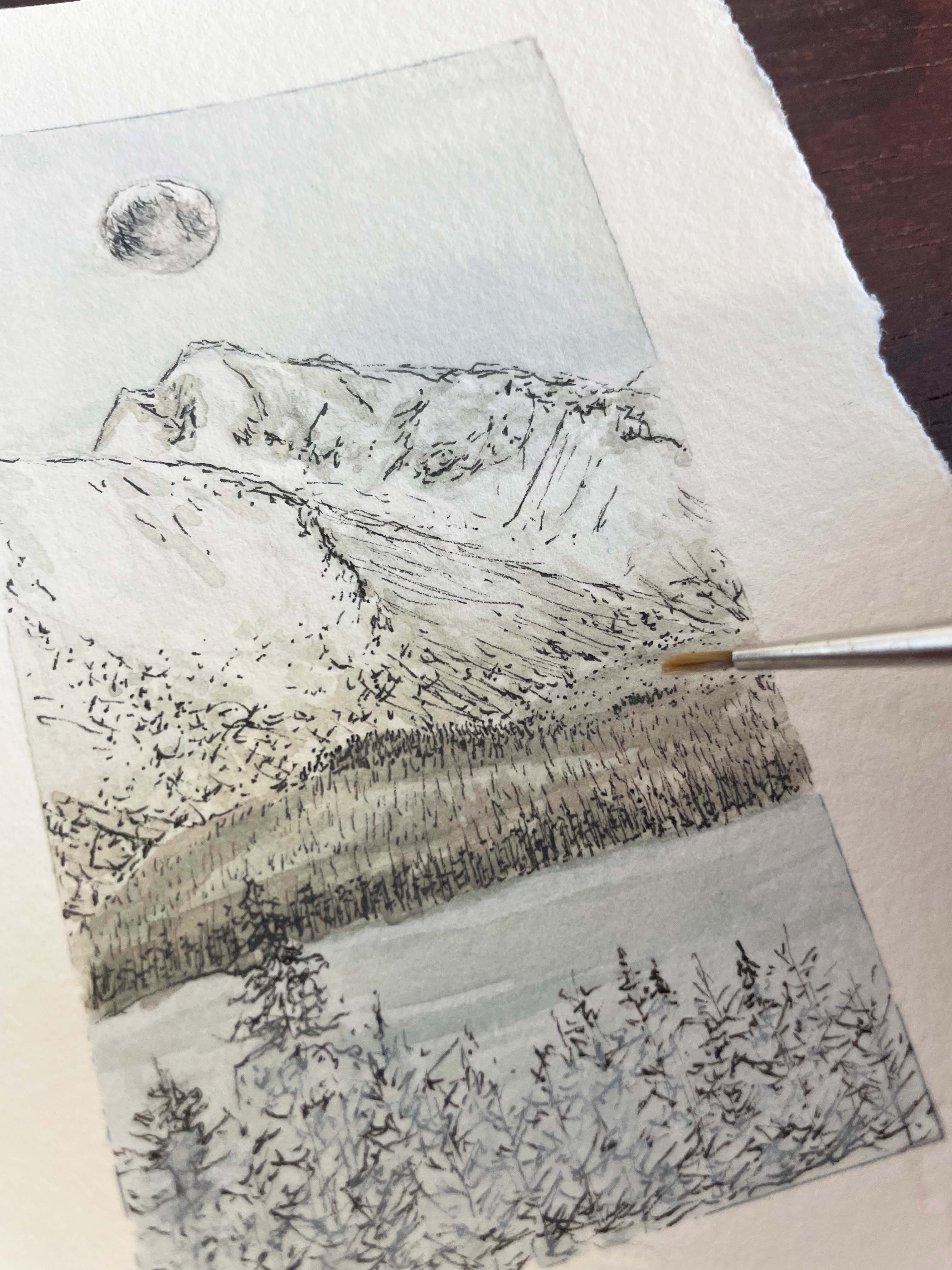 Lake Clark National Park & Preserve Mini Watercolor Original