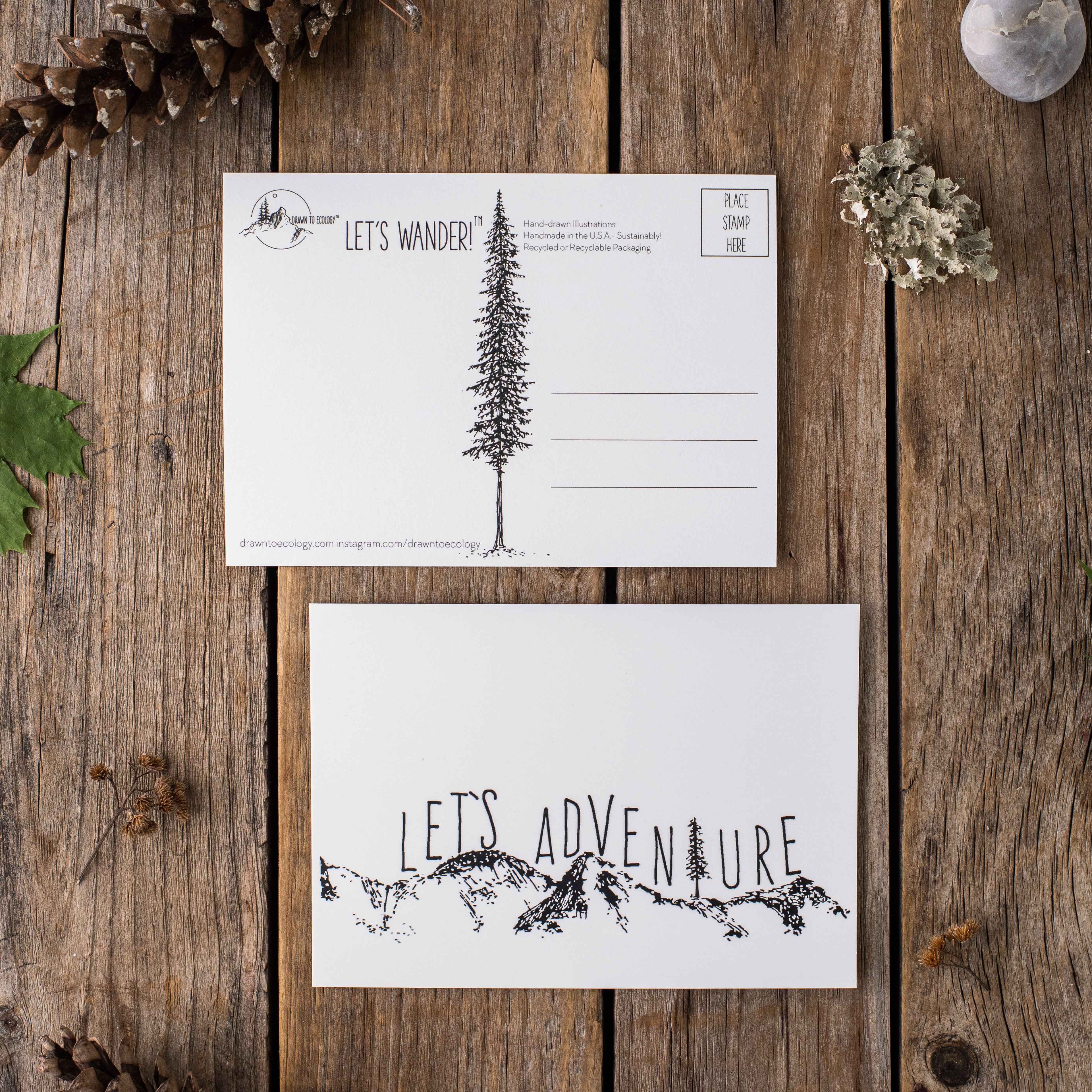 Let's Adventure Postcard