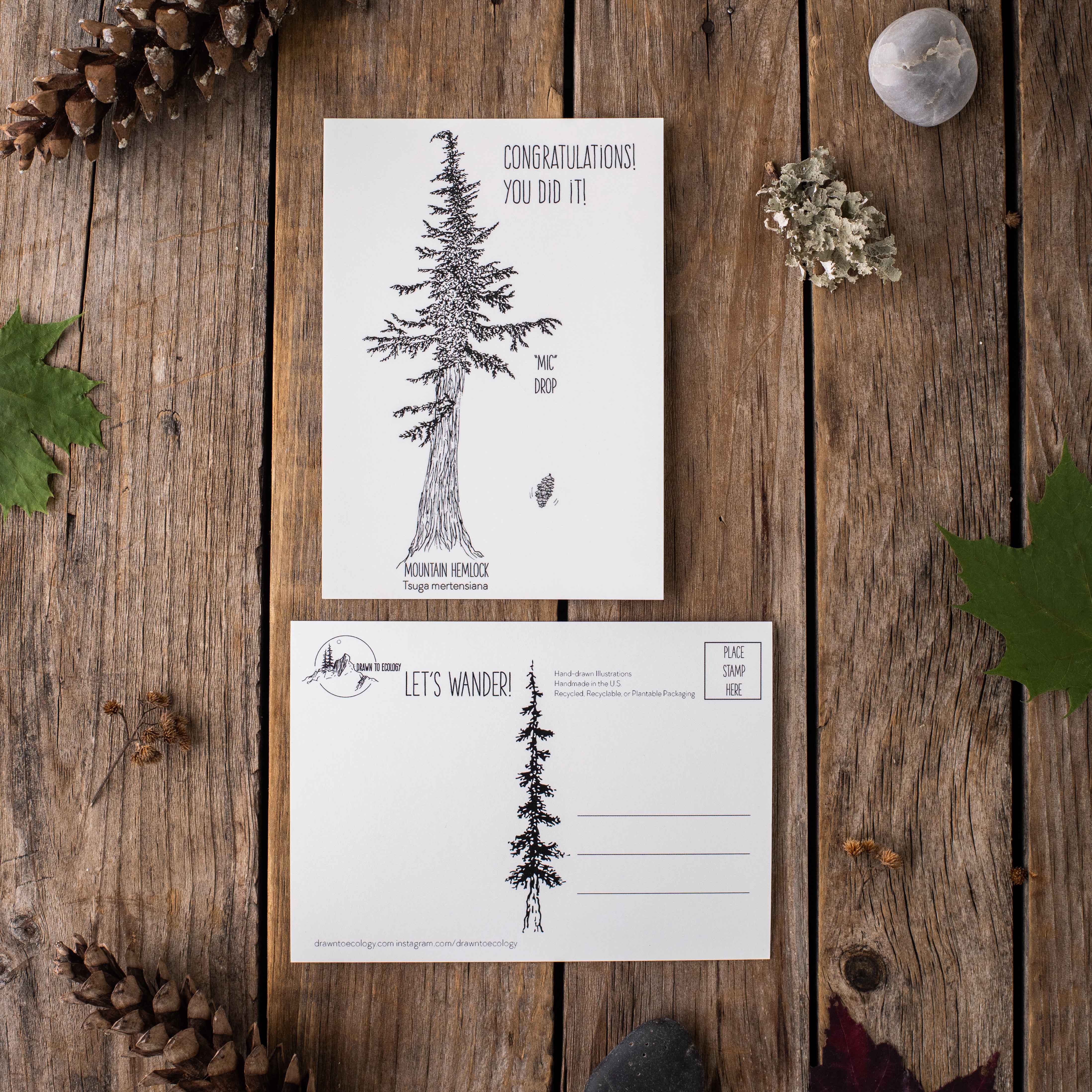 Congratulations Mic Drop Postcard