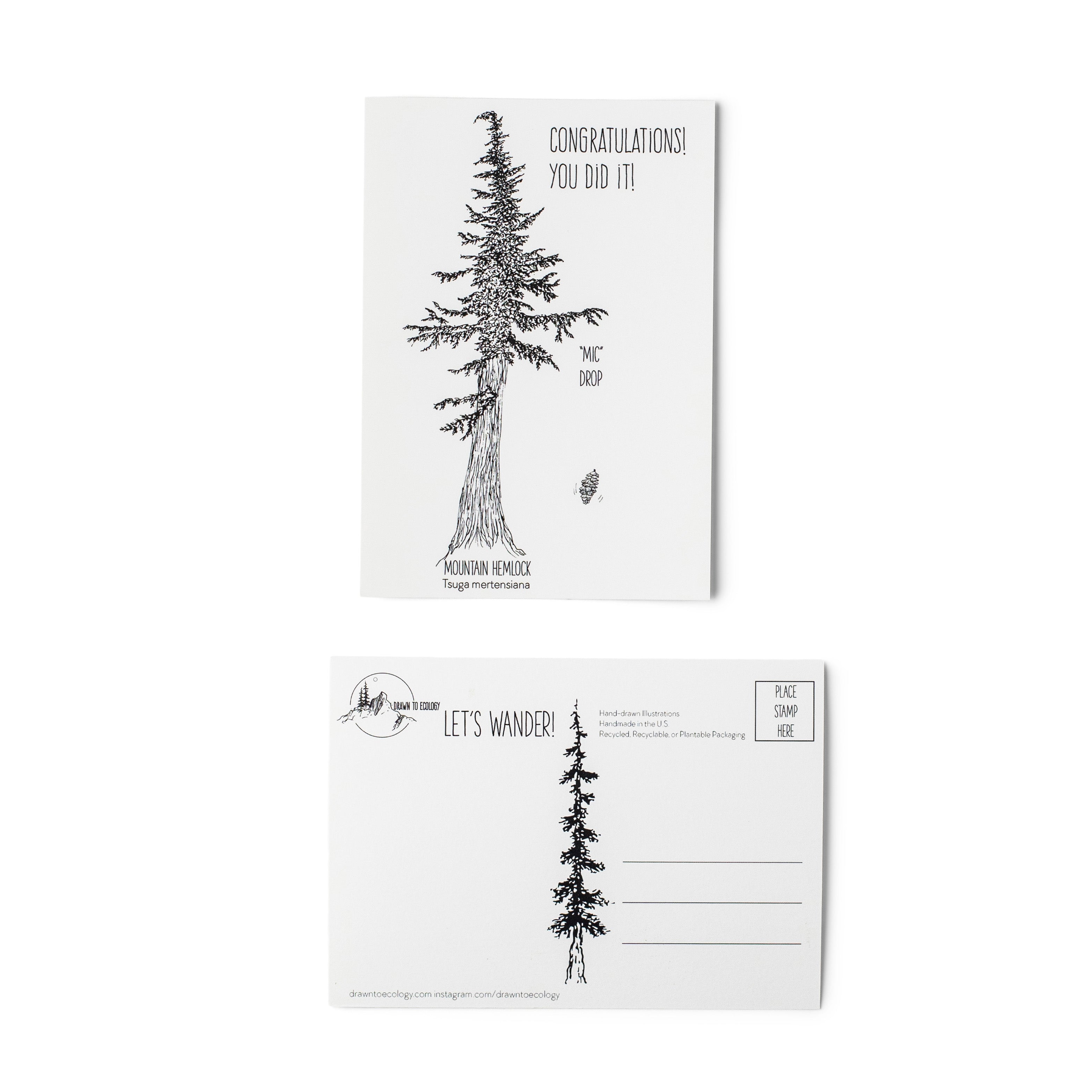 Congratulations Mic Drop Postcard